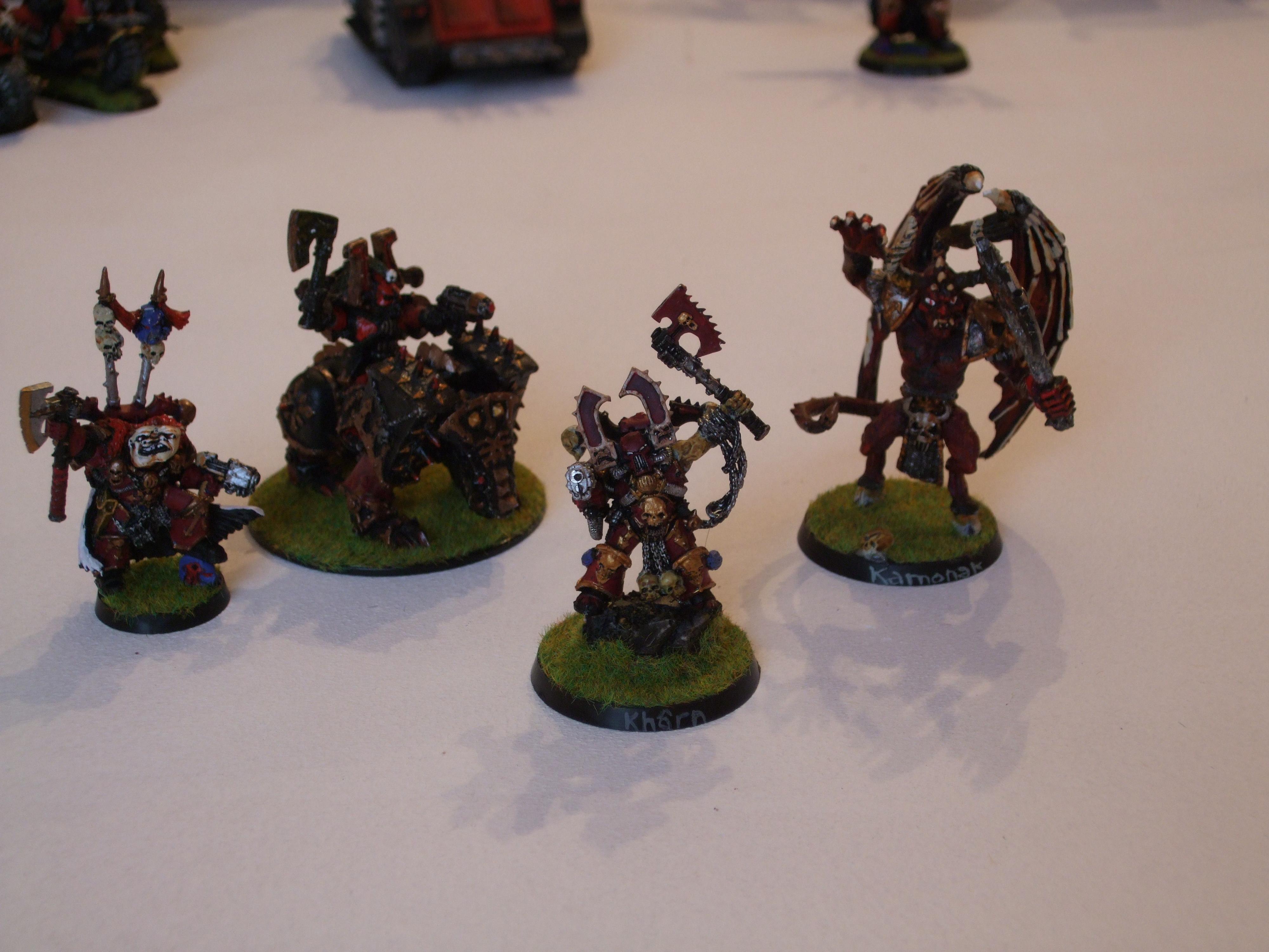 Chaos Space Marines, Gold, Grass Base, Khorne, Khorne Daemonkin, Out Of Production, Red, Warhammer 40,000, World Eaters