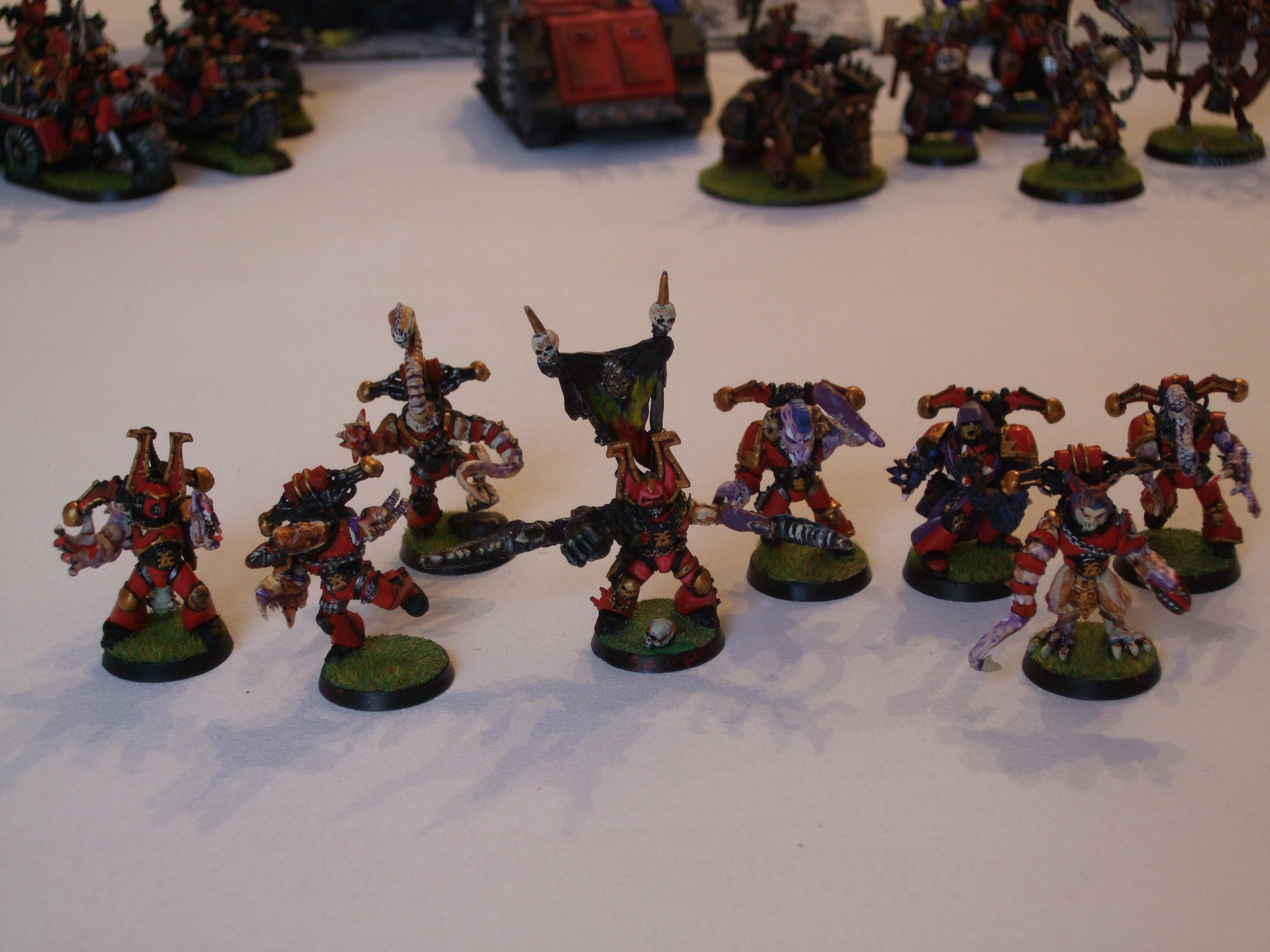 Chaos Space Marines, Gold, Grass Base, Khorne, Khorne Daemonkin, Out Of Production, Red, Warhammer 40,000, World Eaters