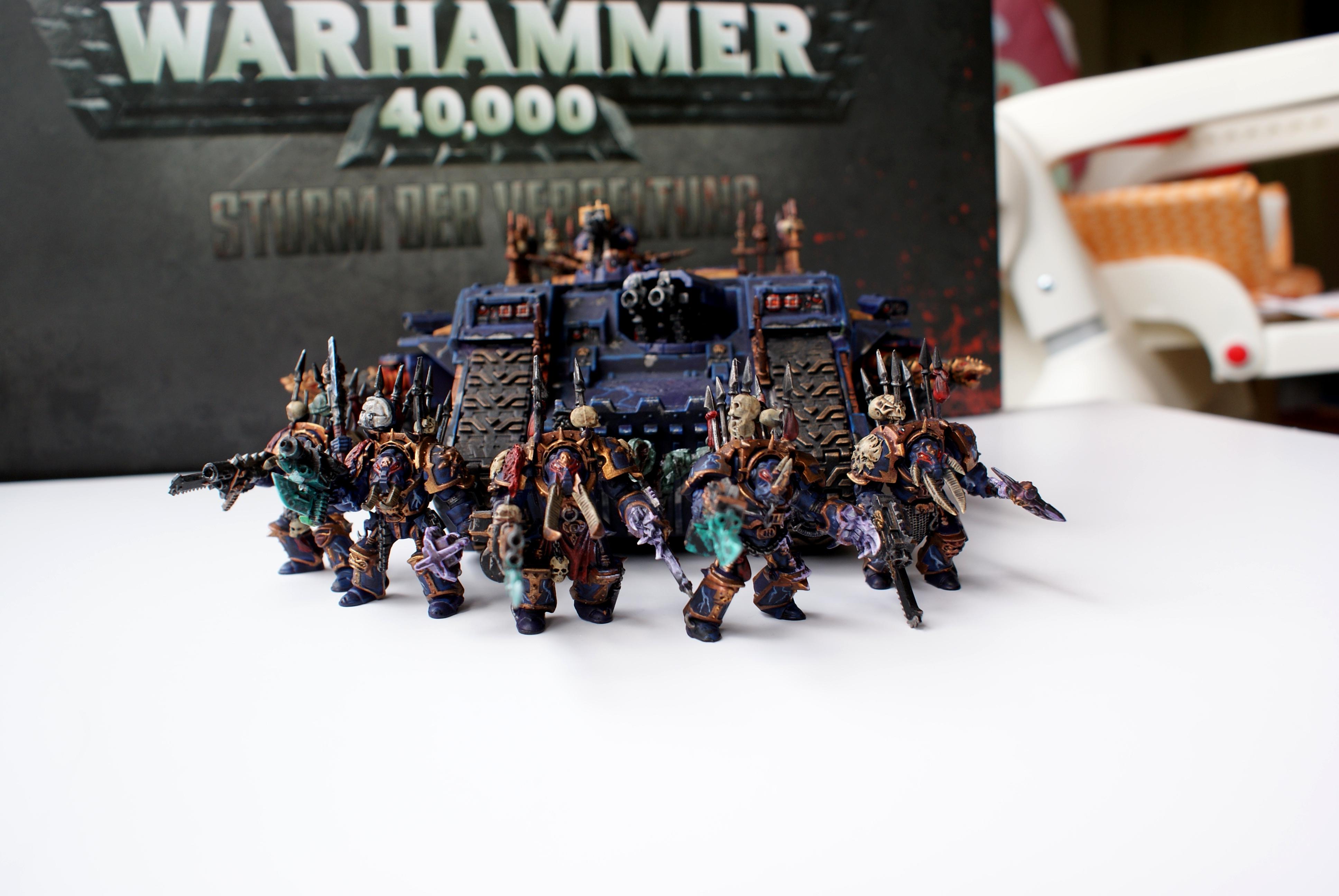 Chaos, Chaos Space Marines, Land Raider, Lightning Effect, Night Lords, Space Marines, Terminator Armor, Traitor Legion