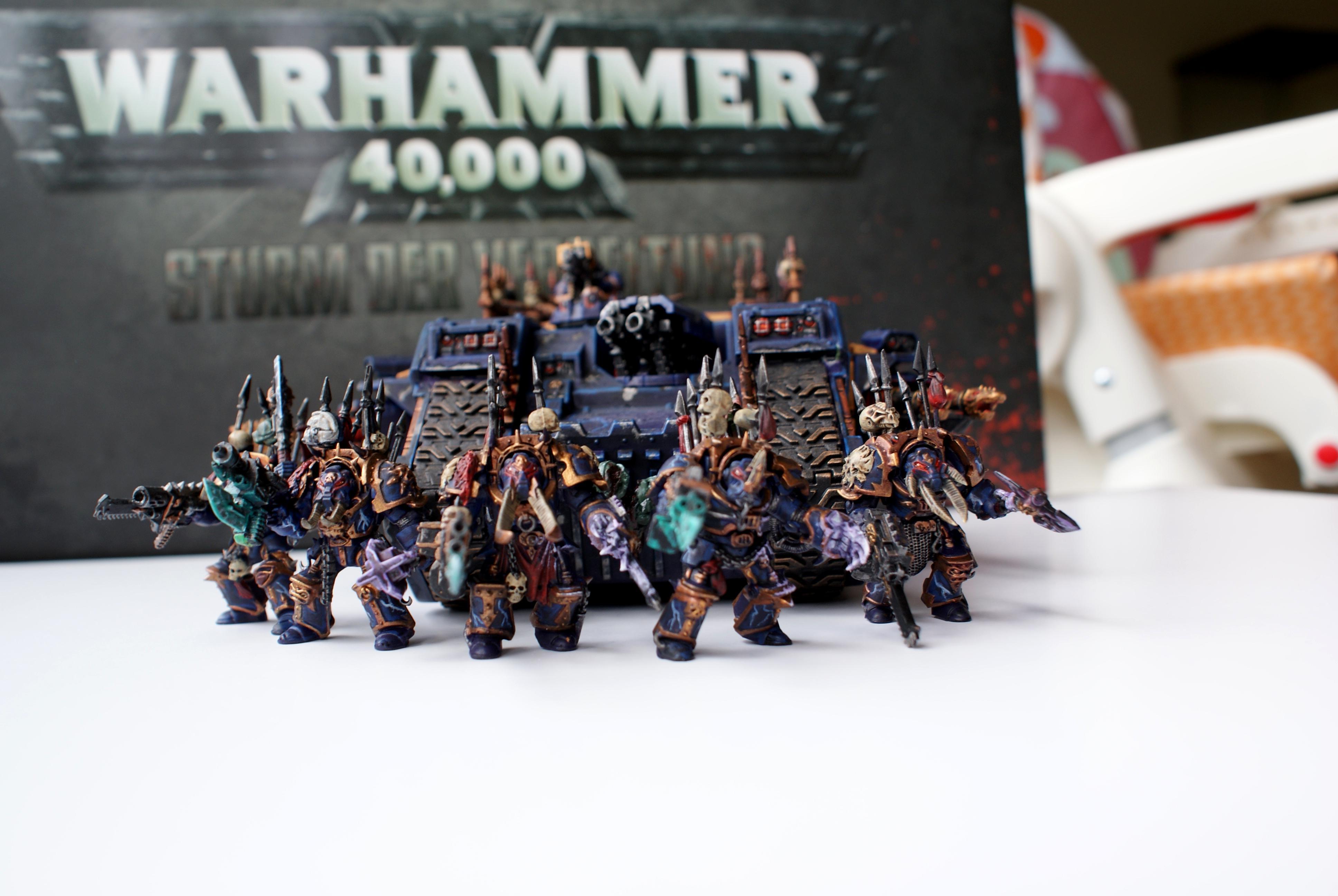 Chaos, Chaos Space Marines, Land Raider, Lightning Effect, Night Lords, Space Marines, Terminator Armor, Traitor Legion