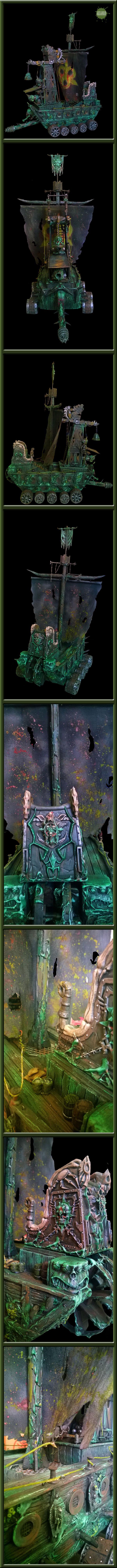 Boat, Nurgle, Plague, Plague Tower, War Machine