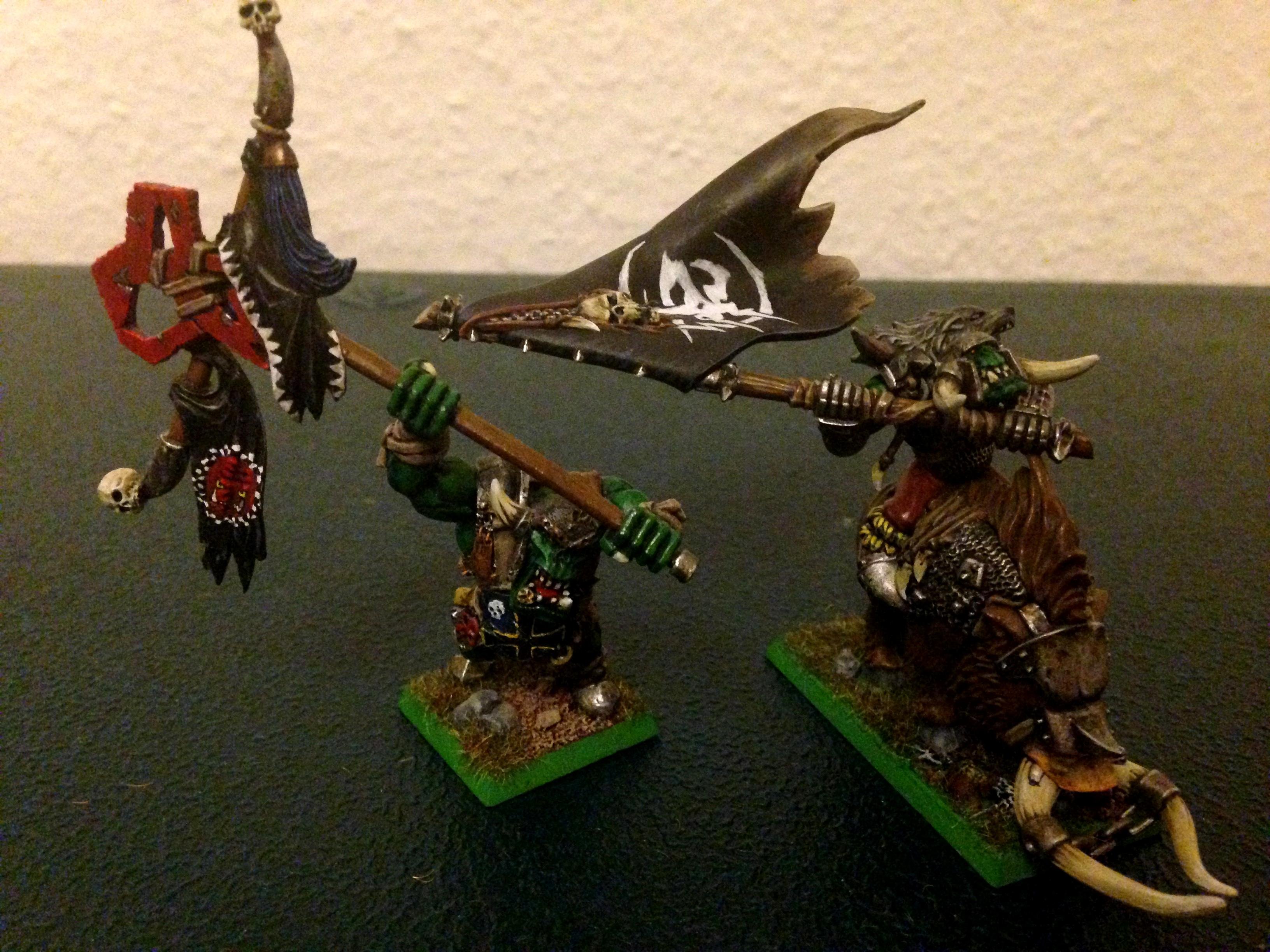 Black Orc Bsb, Orc Bsb, Orcs And Goblins, Standard Bearer, Warhammer Fantasy