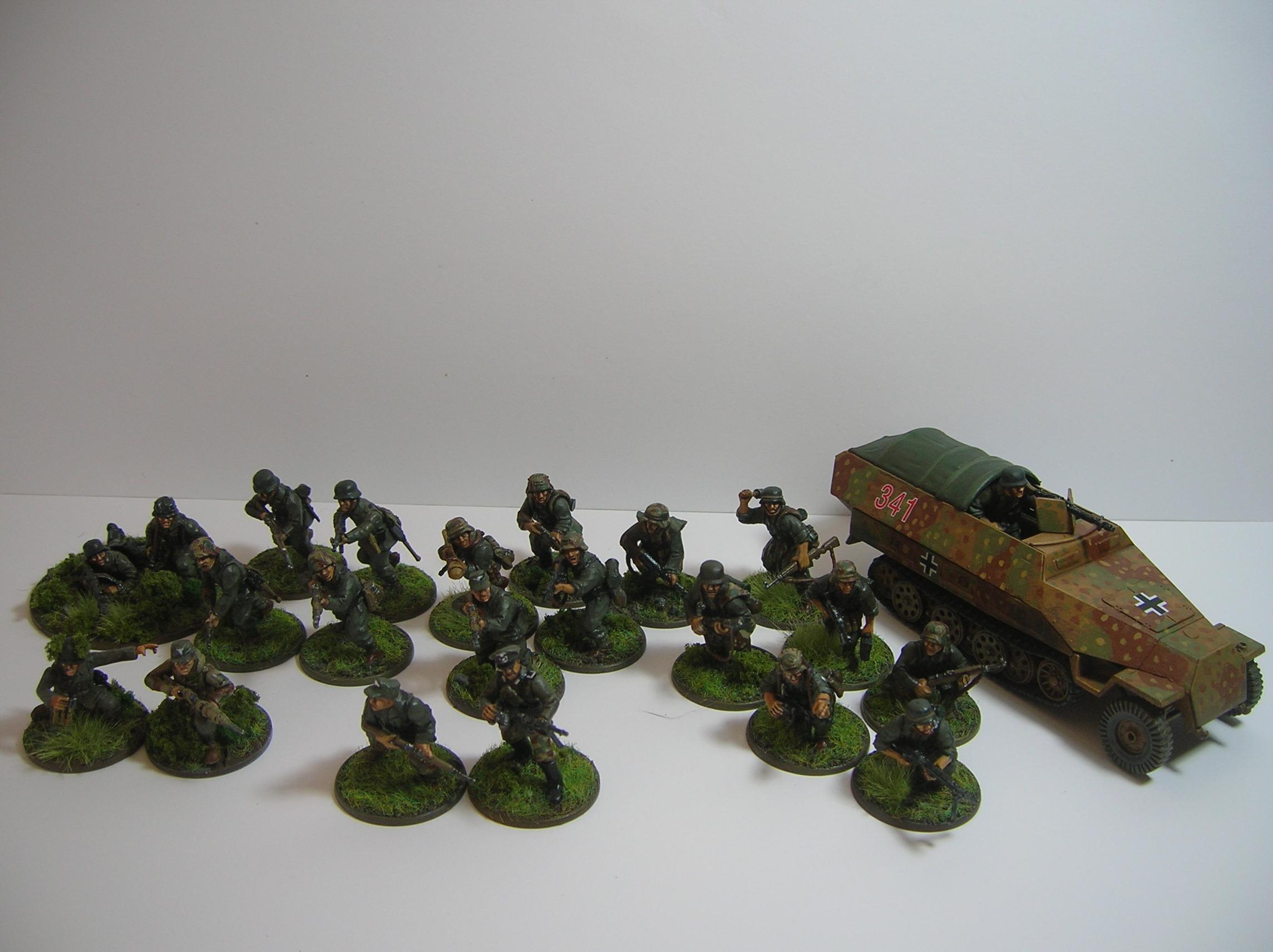 28mm, Bolt Action, Germans, Panzergrenadiers, World War 2