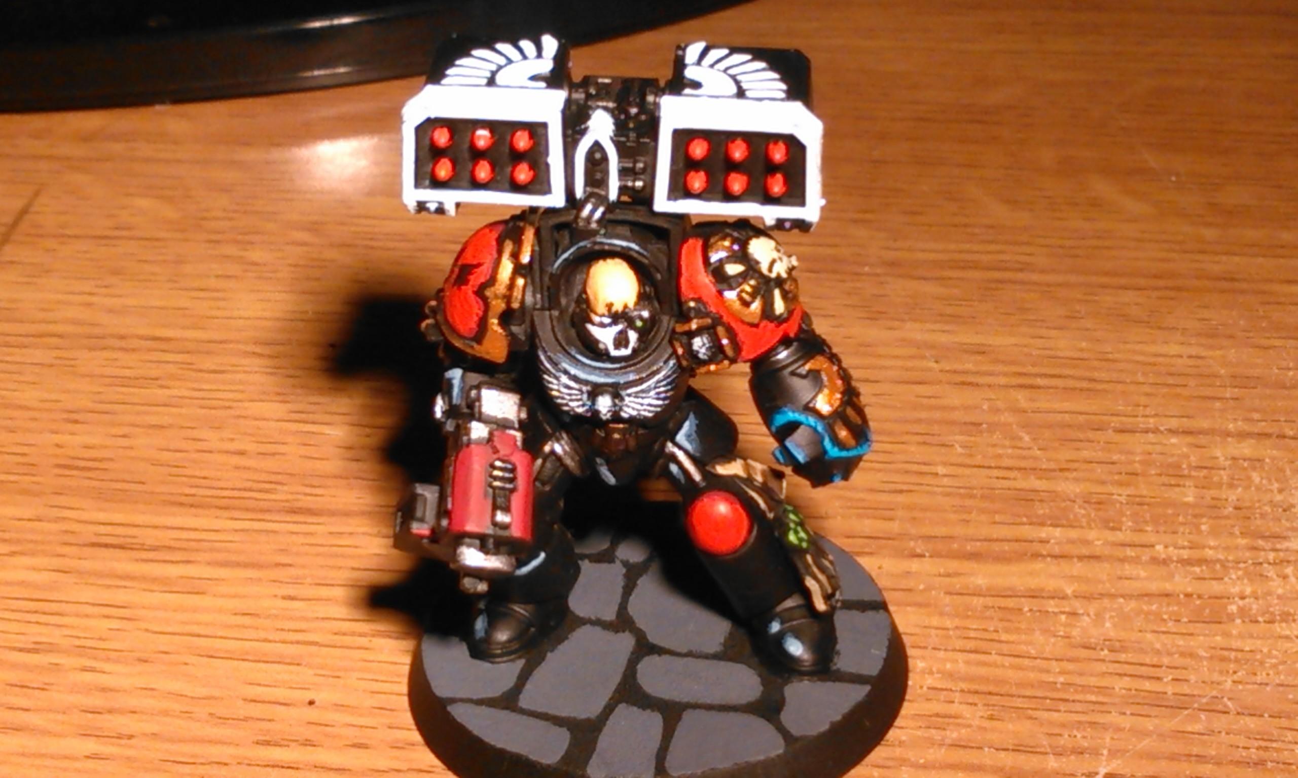 Black Armour, Blood Angels, Missile Launcher, Power Fist Fists, Space Marines, Terminator Armor