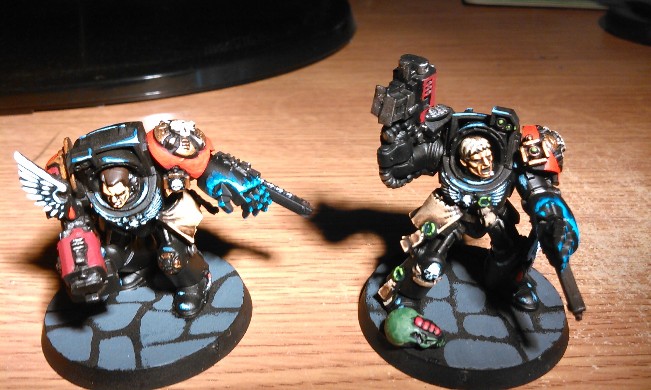Black Armour, Blood Angels, Chain Fists, Space Marines, Terminator Armor