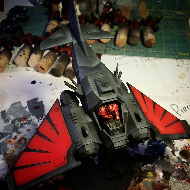 Here is another Iron Hands model - a count-as Stormtalon converted from a Dark Angels model