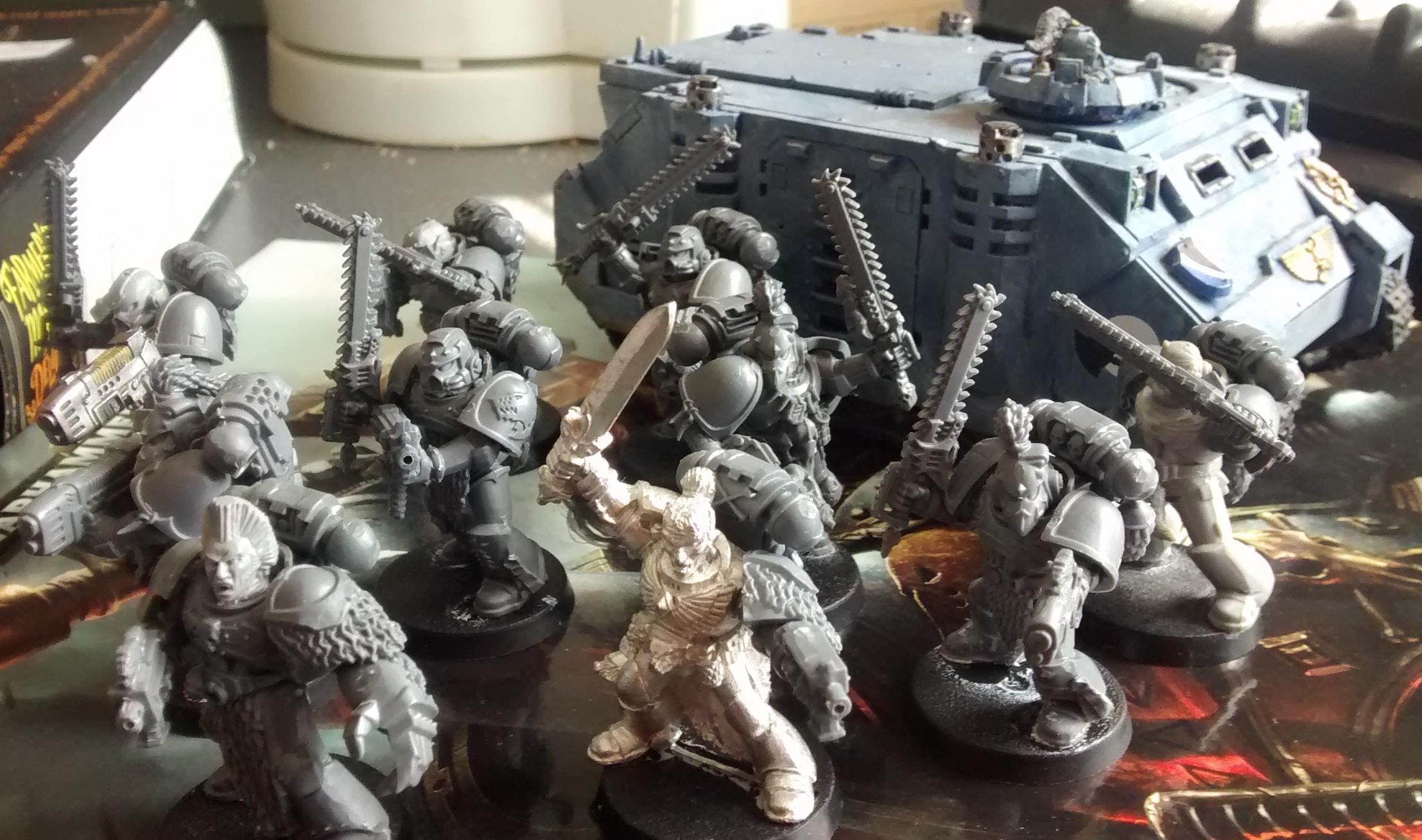 Grey Hunters with a Rhino
