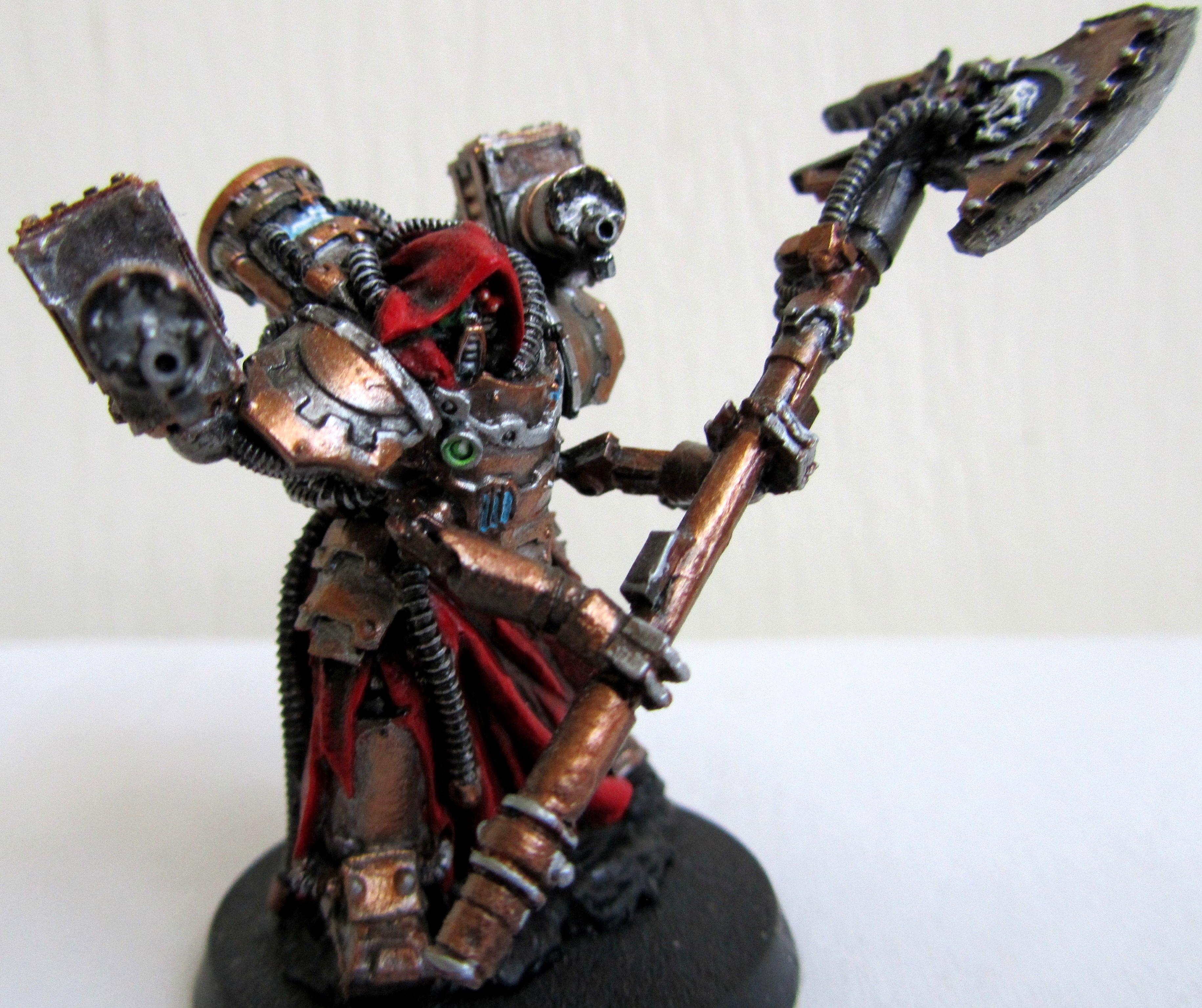Bronze, Cult, Forge World, Mechanicus, Myrmidon, Red, Robes, Steampunk, Techpriest
