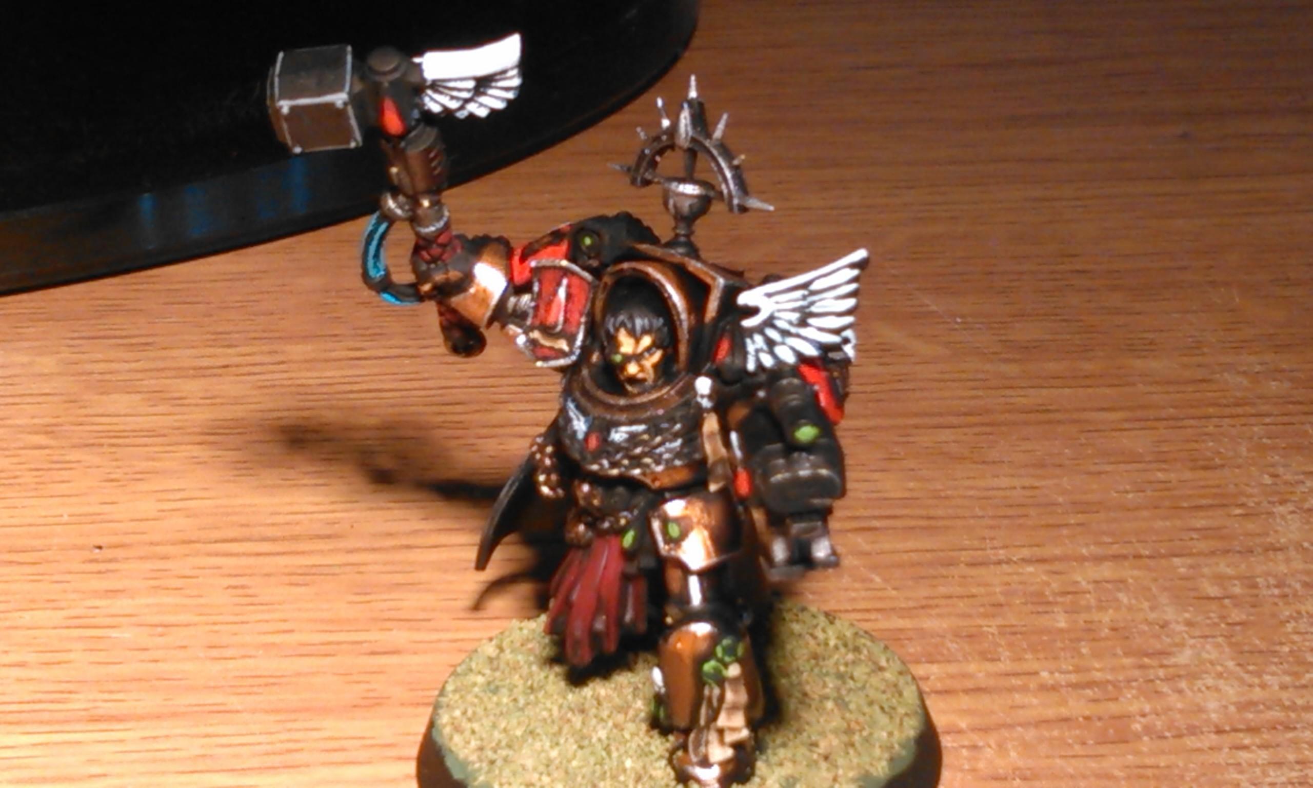 Blood Angels, Captain, Deathstorm, Karlean, Space Marines, Terminator Armor, Thunderhammer