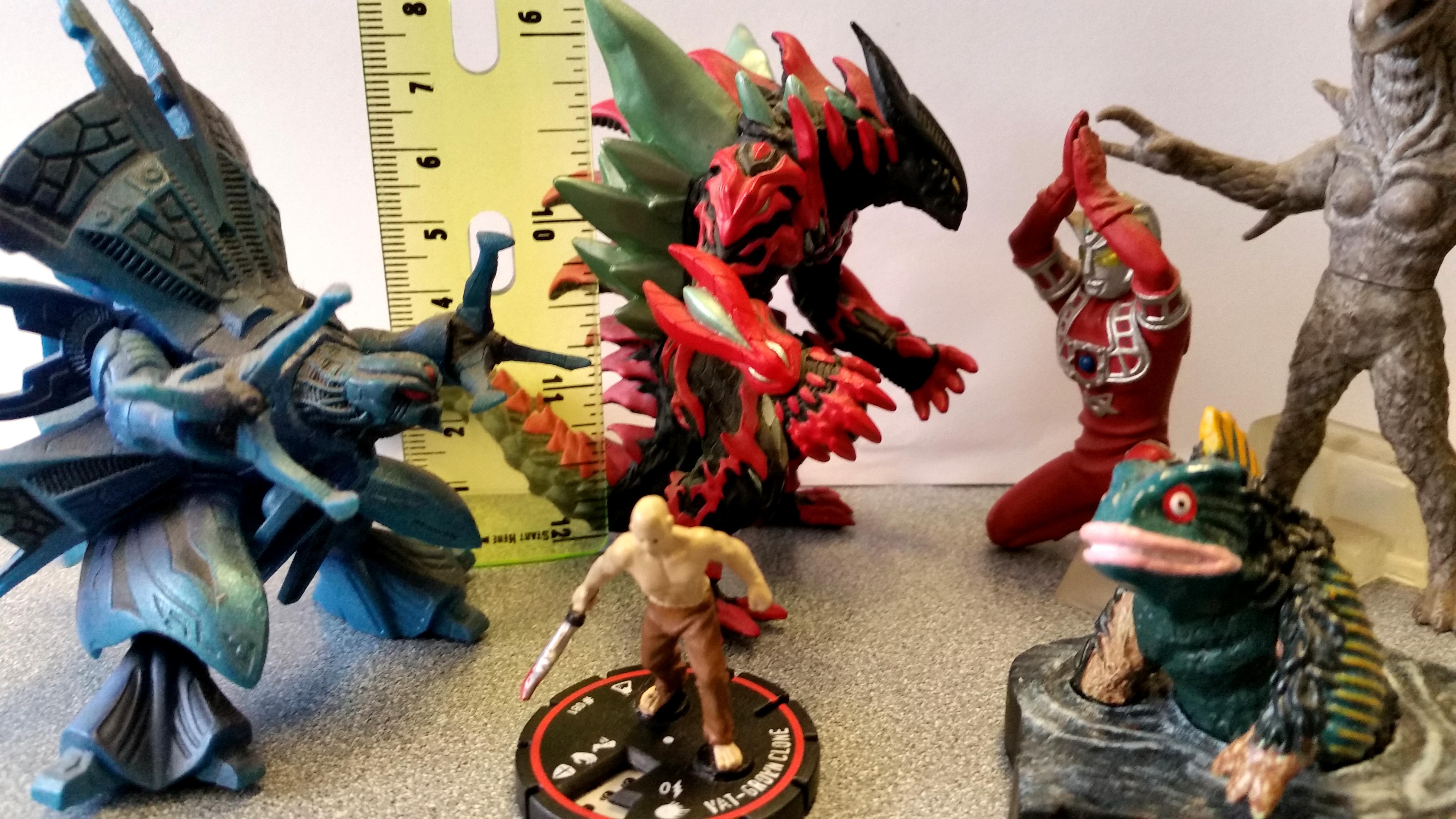 Random kaiju capsule figures
