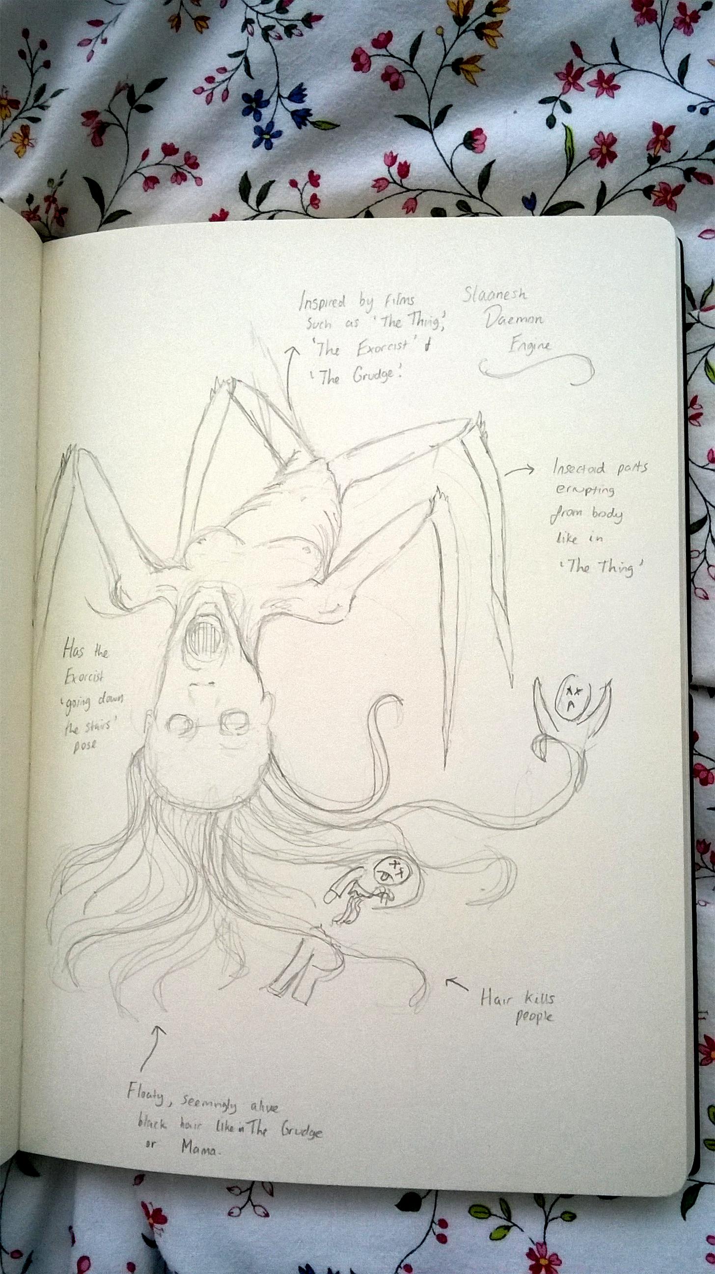 Slaanesh Daemon Engine Sketch