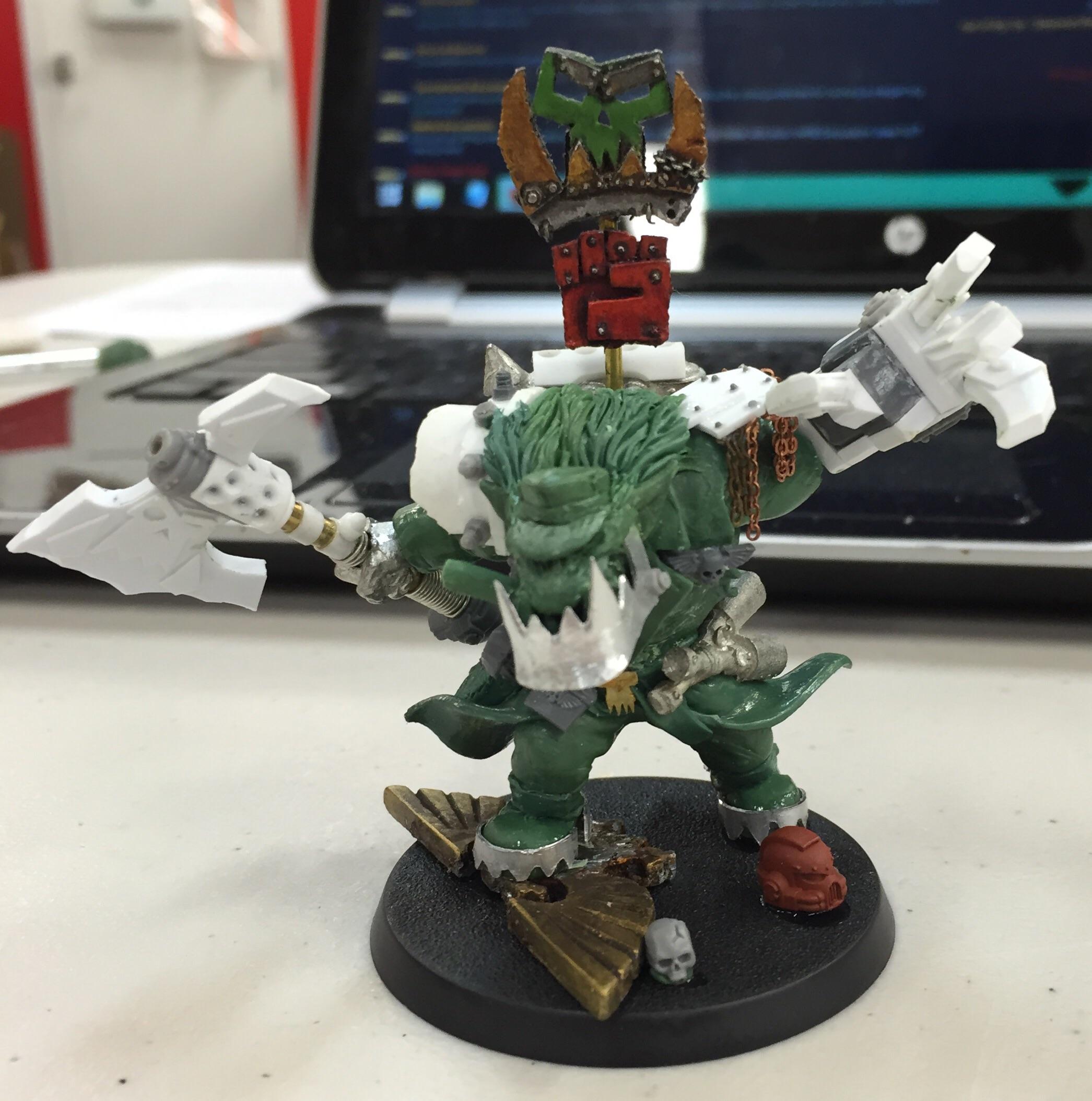 Blood Axe, Orks, Warboss, Work In Progress