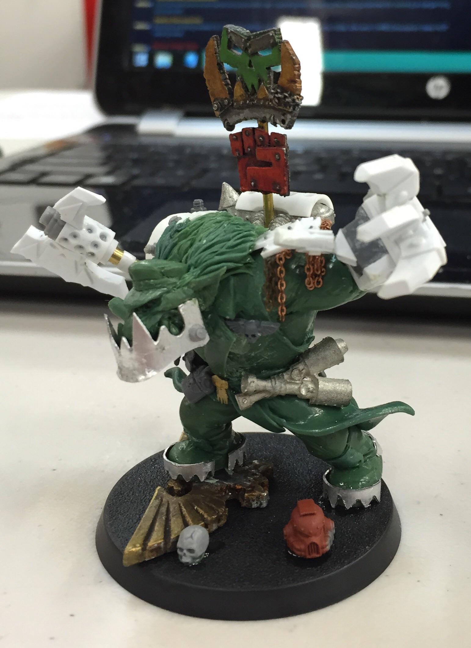 Blood Axe, Orks, Warboss, Work In Progress