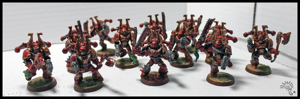 Berserkers, Chaos Space Marines, Khorne, Power Armour, Warhammer 40,000