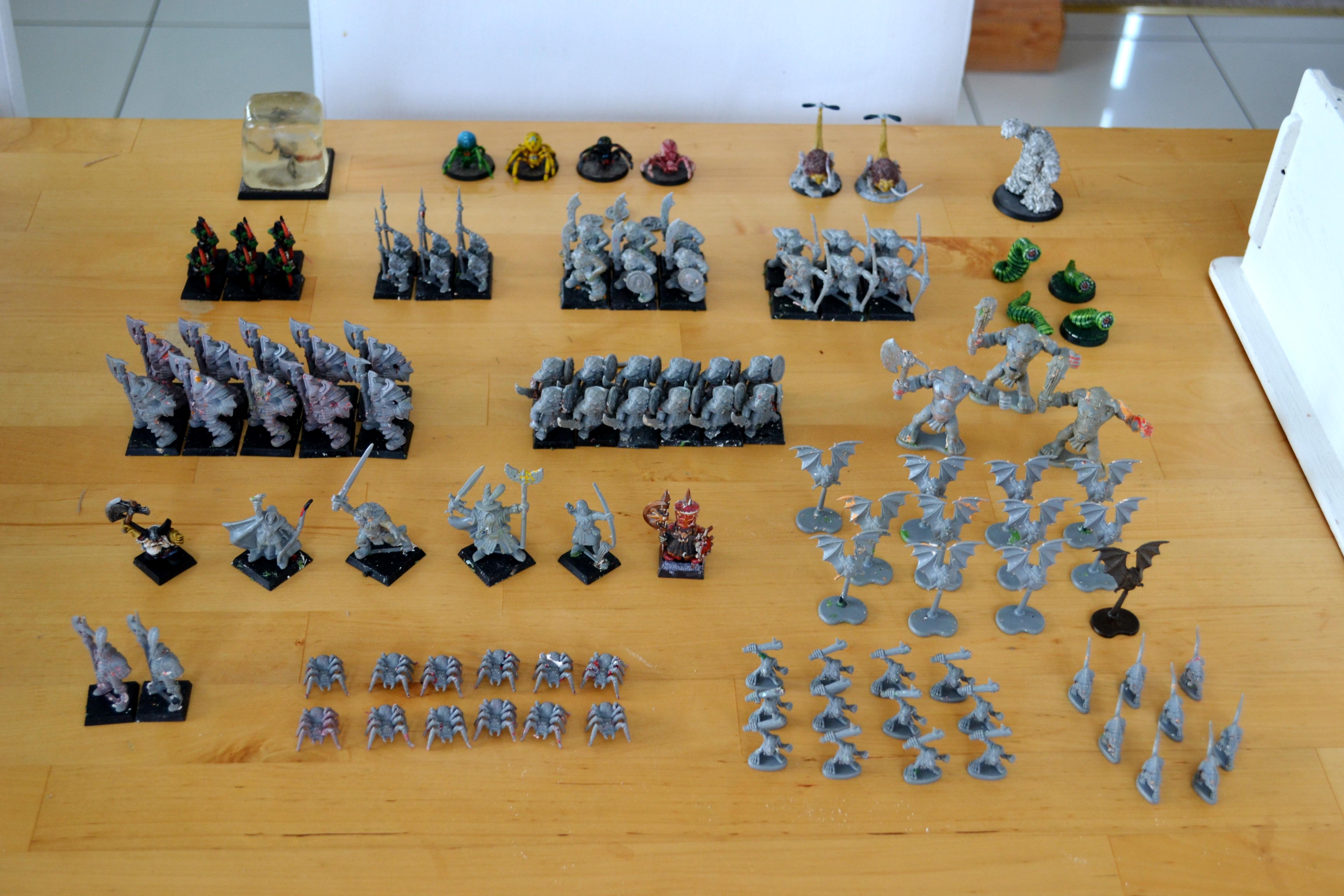 The set all stripped with some Otherworld minis added - I painted some of them