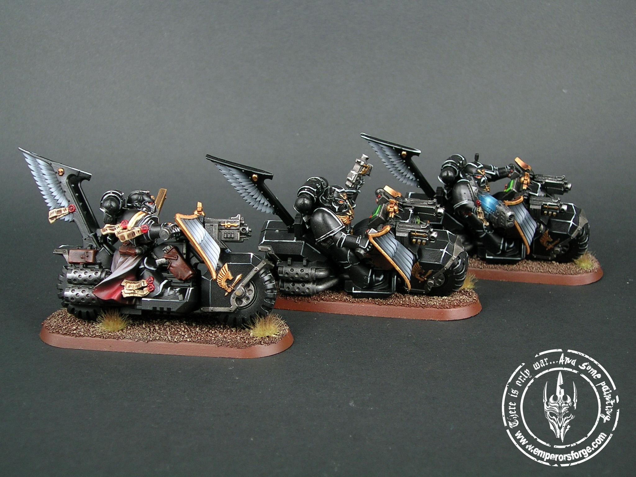 Dark Angels, Dark Vengeance, Painted, Ravenwing Bike Squadron
