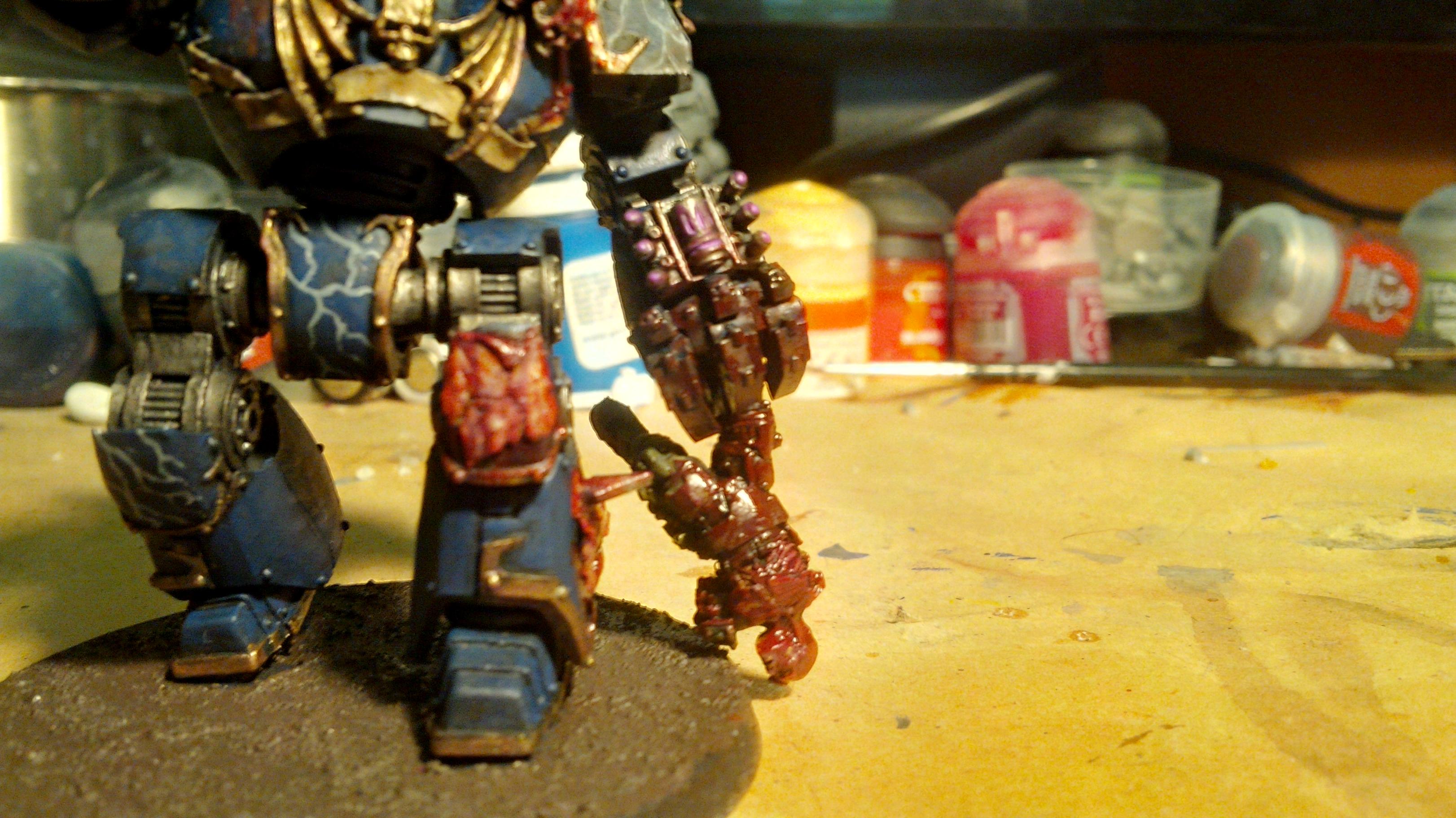 30k, Blood, Blue, Chain Sword, Gold, Horus Heresy, Lightning, Night Lord, Skull, Volkite
