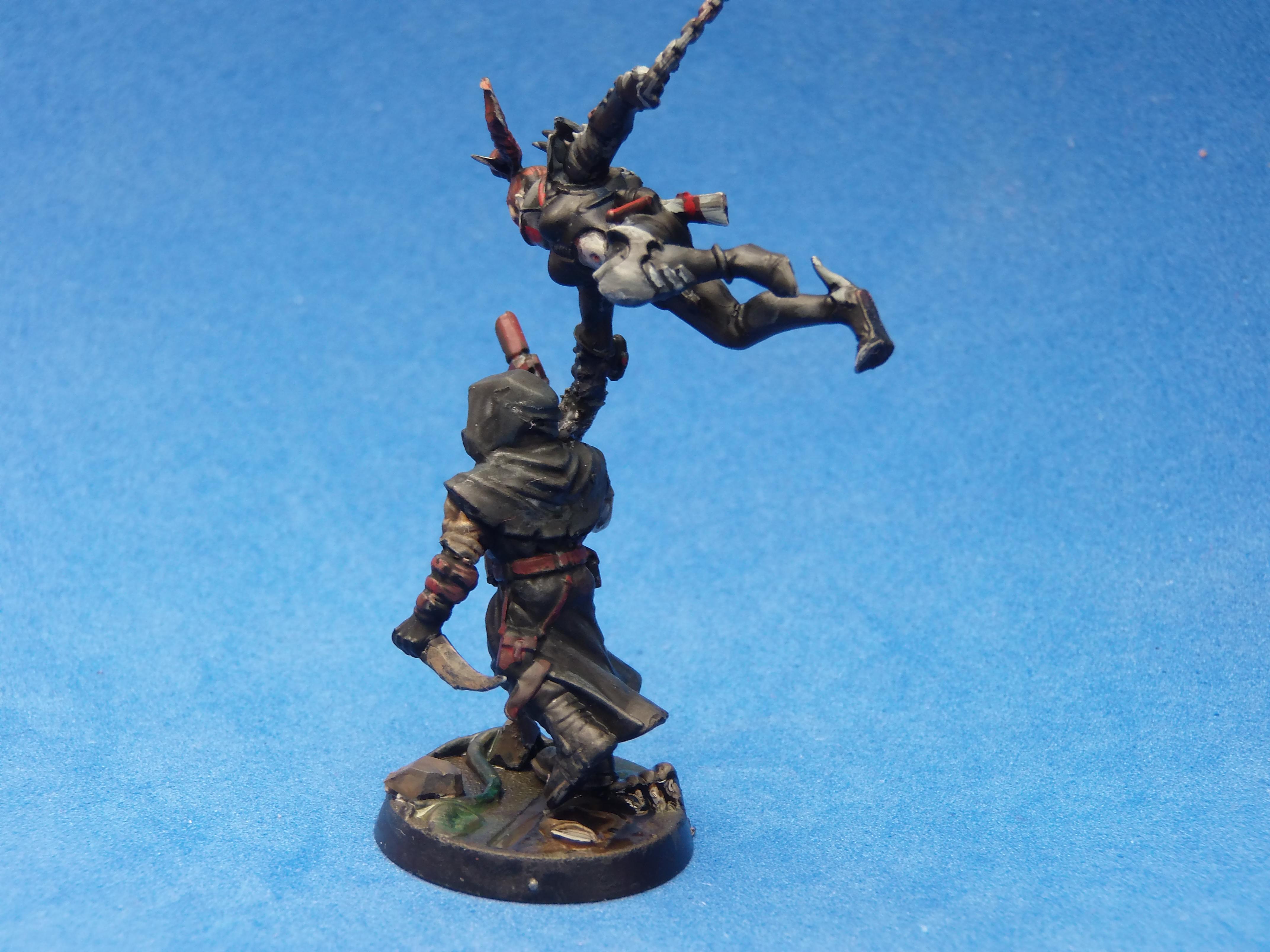 Assassin, Black, Dark Eldar, Diorama, Non-Metallic Metal