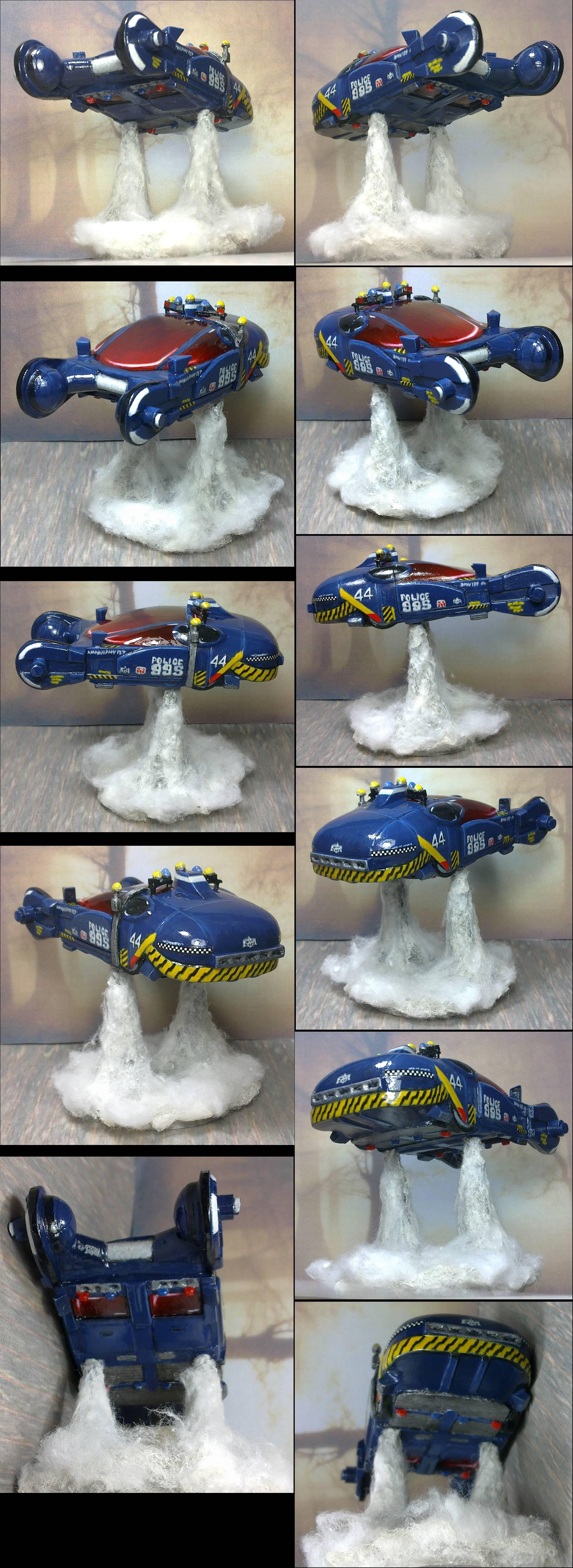 Scratch-built Police Spinner in ~1:64 to 1:72 scale