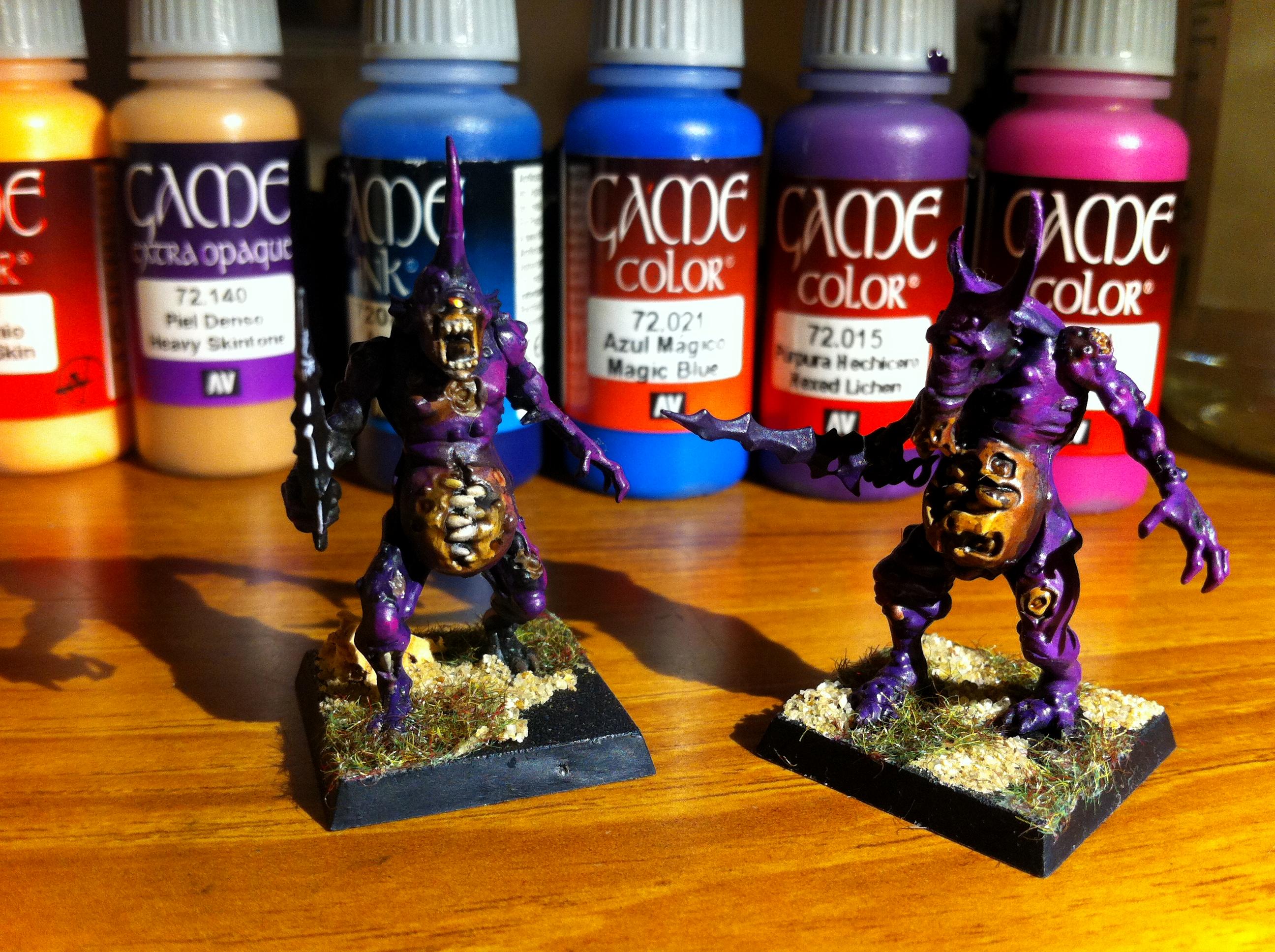 Chaos, Chaos Daemons, Daemons Of Chaos, Nurgle, Nurgle Daemons, Plaguebearers, Purple, Purple Daemons, Using Purple