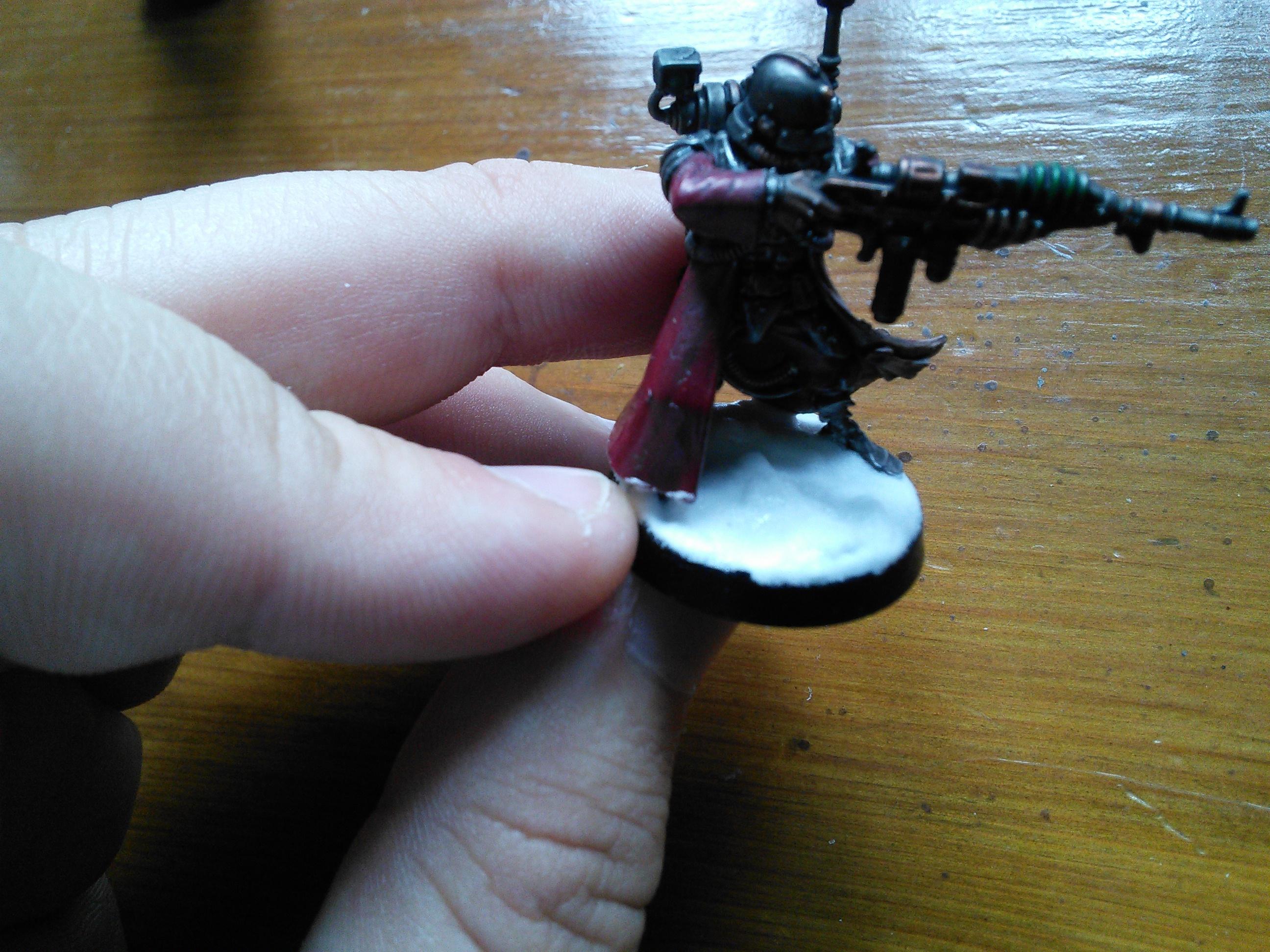I am doing snow bases to contrast the darker robes
