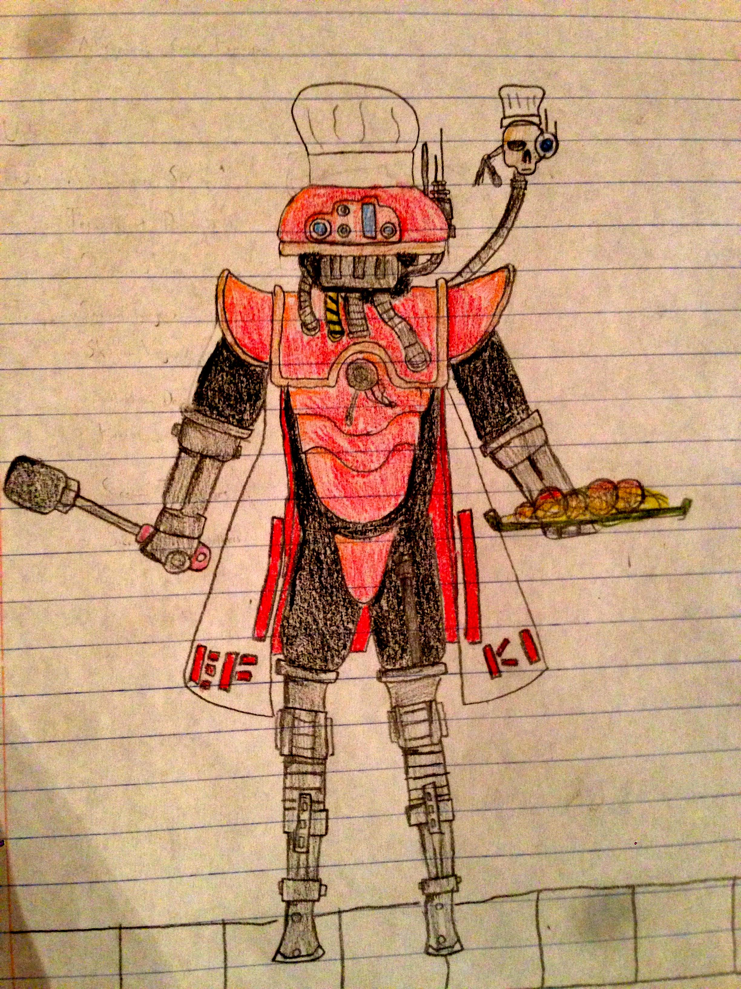 Adeptus Mechanicus, Artwork, Crayon, Sicarian, Skitarii
