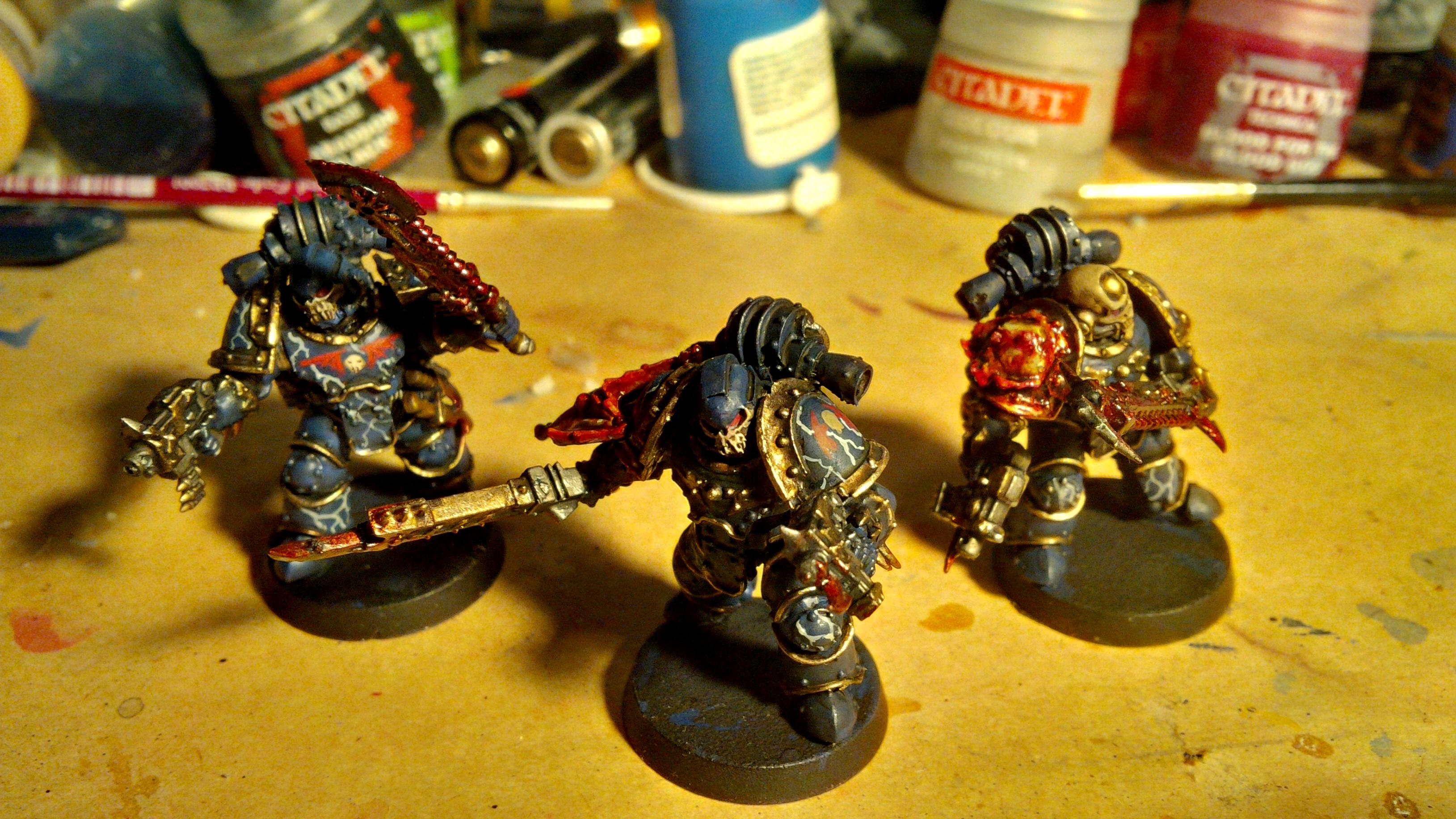 30k, Blood, Blue, Chain Sword, Gold, Horus Heresy, Lightning, Night Lord, Skull, Volkite