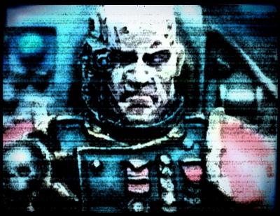 Baron Harrowthorne, Chaos Knight, Conversion, Daemon Knight, Imperial Knight, Khorne's Eternal Hunt, Kitbash, Knight Titan, Pilot, Warhammer 40,000, World Eaters