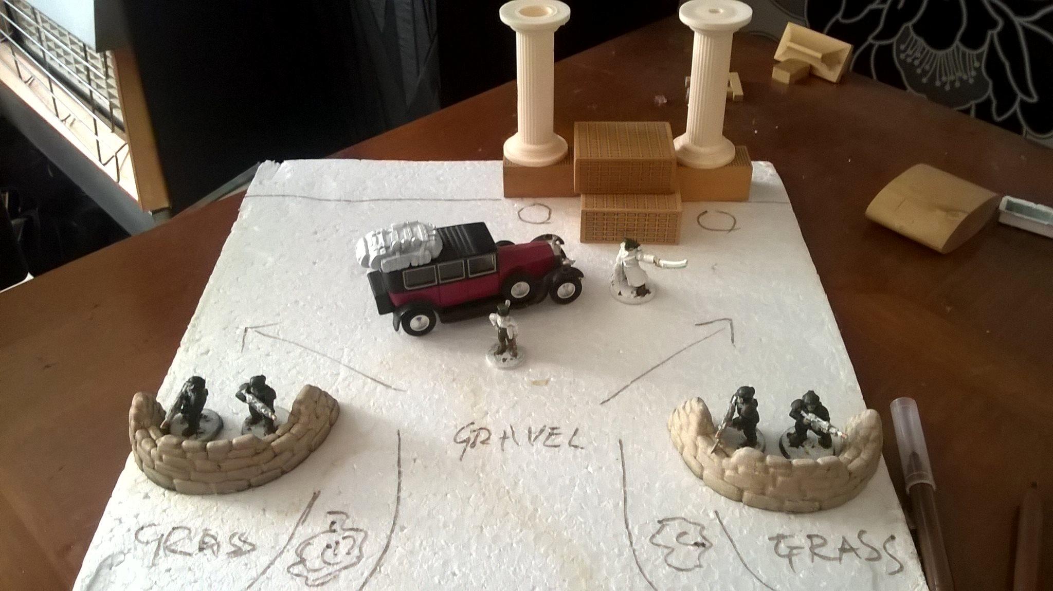 Cars, Diorama, Staff