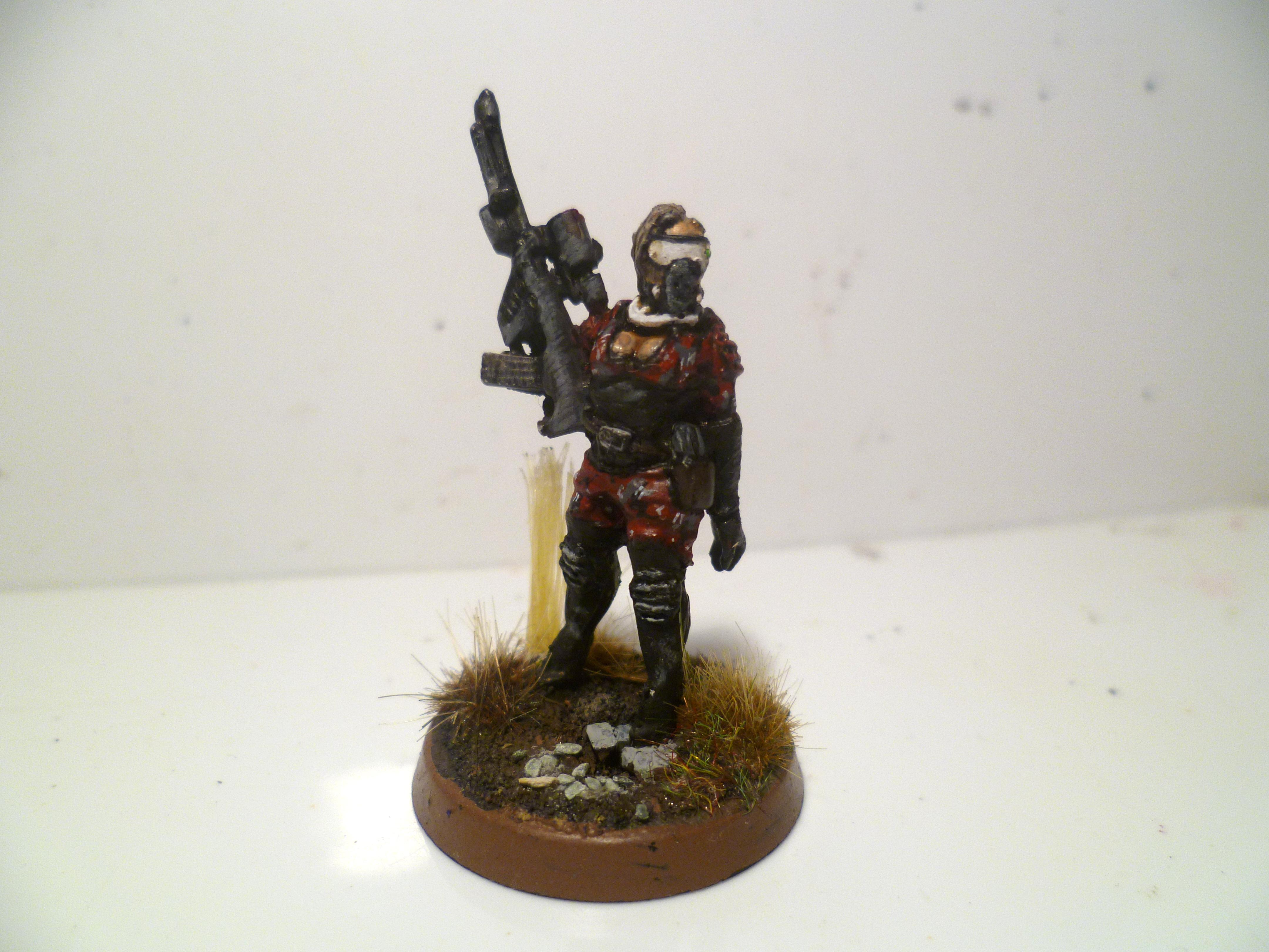 28mm, Apocalyptic, Female, Lmg, Modern, Post, Soldier