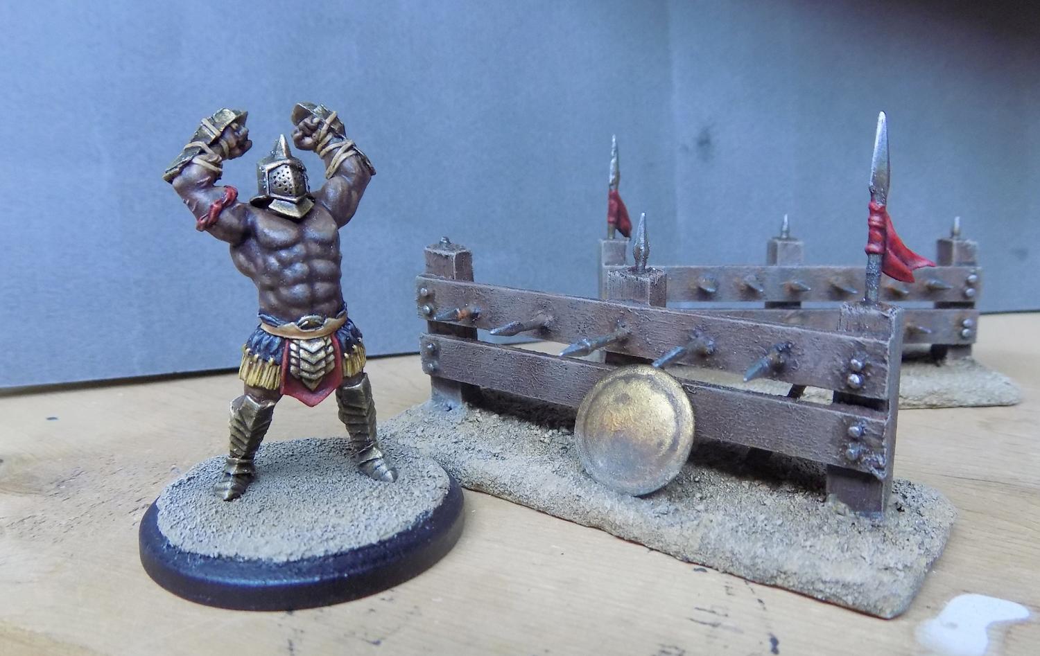 Arena Rex, Fence, Gladiators, Micon, Red Republic Games, Spikes, Terrain