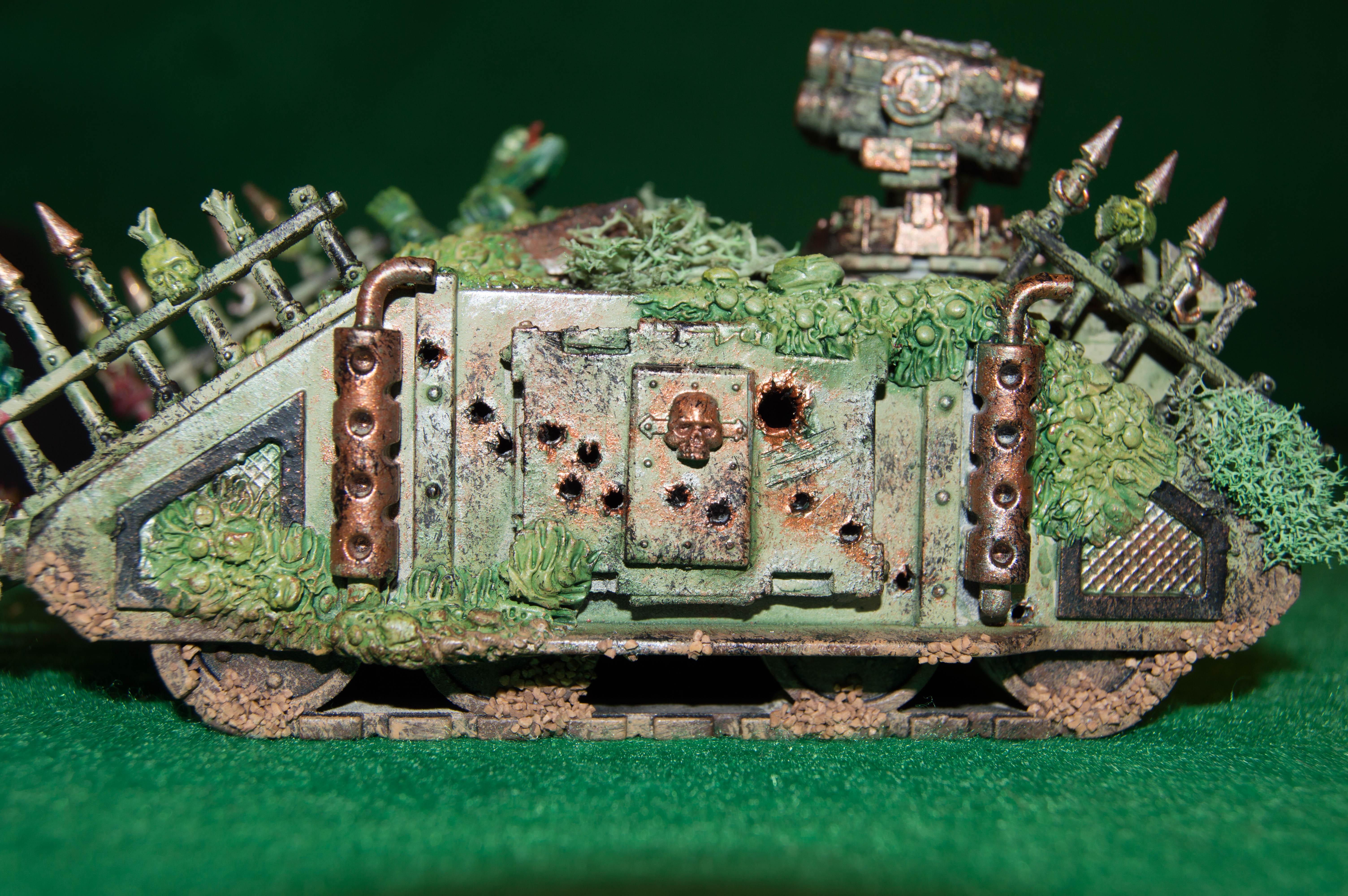 Chaos Daemons, Chaos Space Marines, Decay, Greenstuff, Nurgle, Rust, Transport, Vehicle, Warhammer 40,000, Wear, Weathered