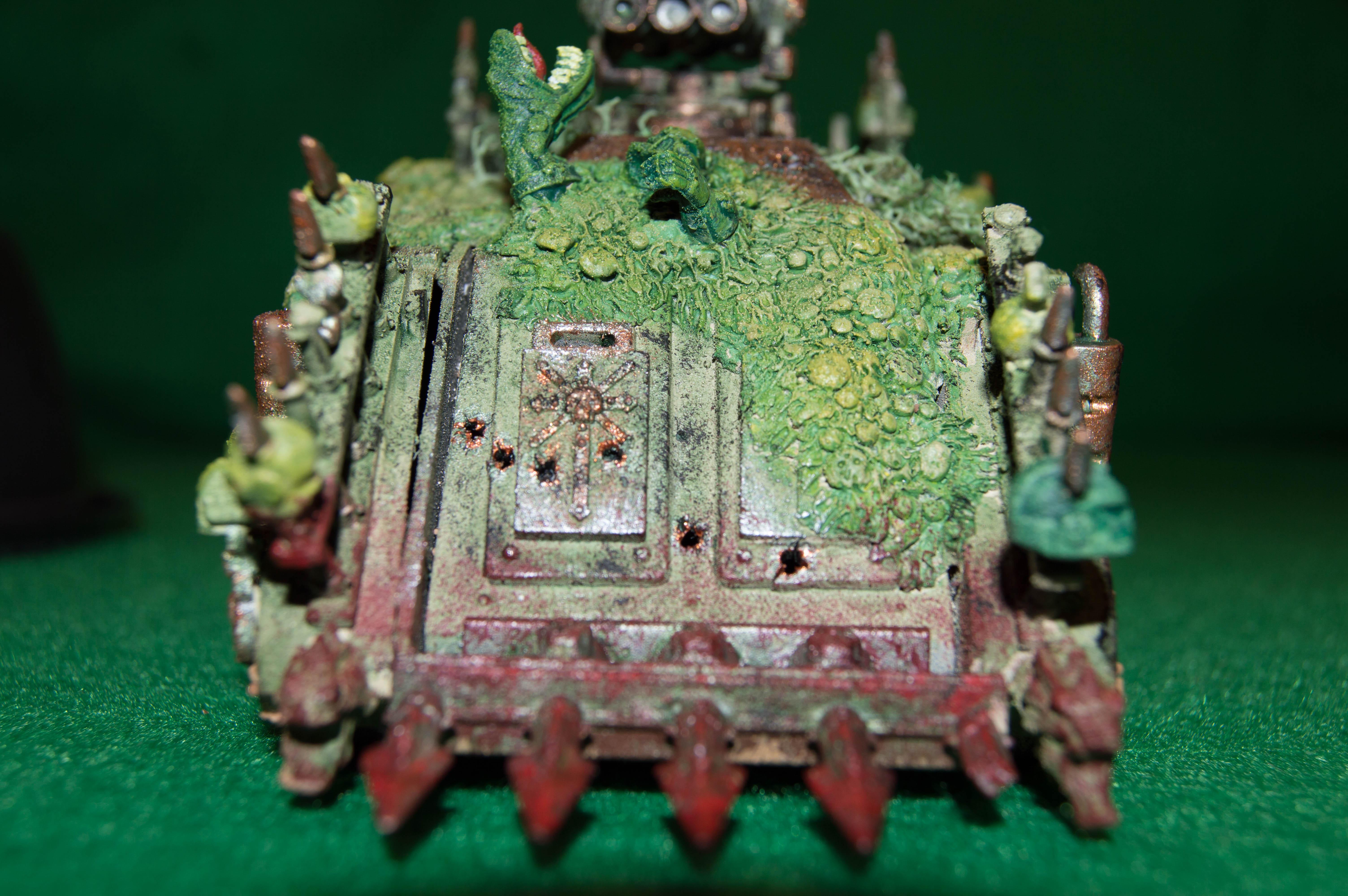 Chaos Daemons, Chaos Space Marines, Decay, Greenstuff, Nurgle, Rust, Transport, Vehicle, Warhammer 40,000, Wear, Weathered