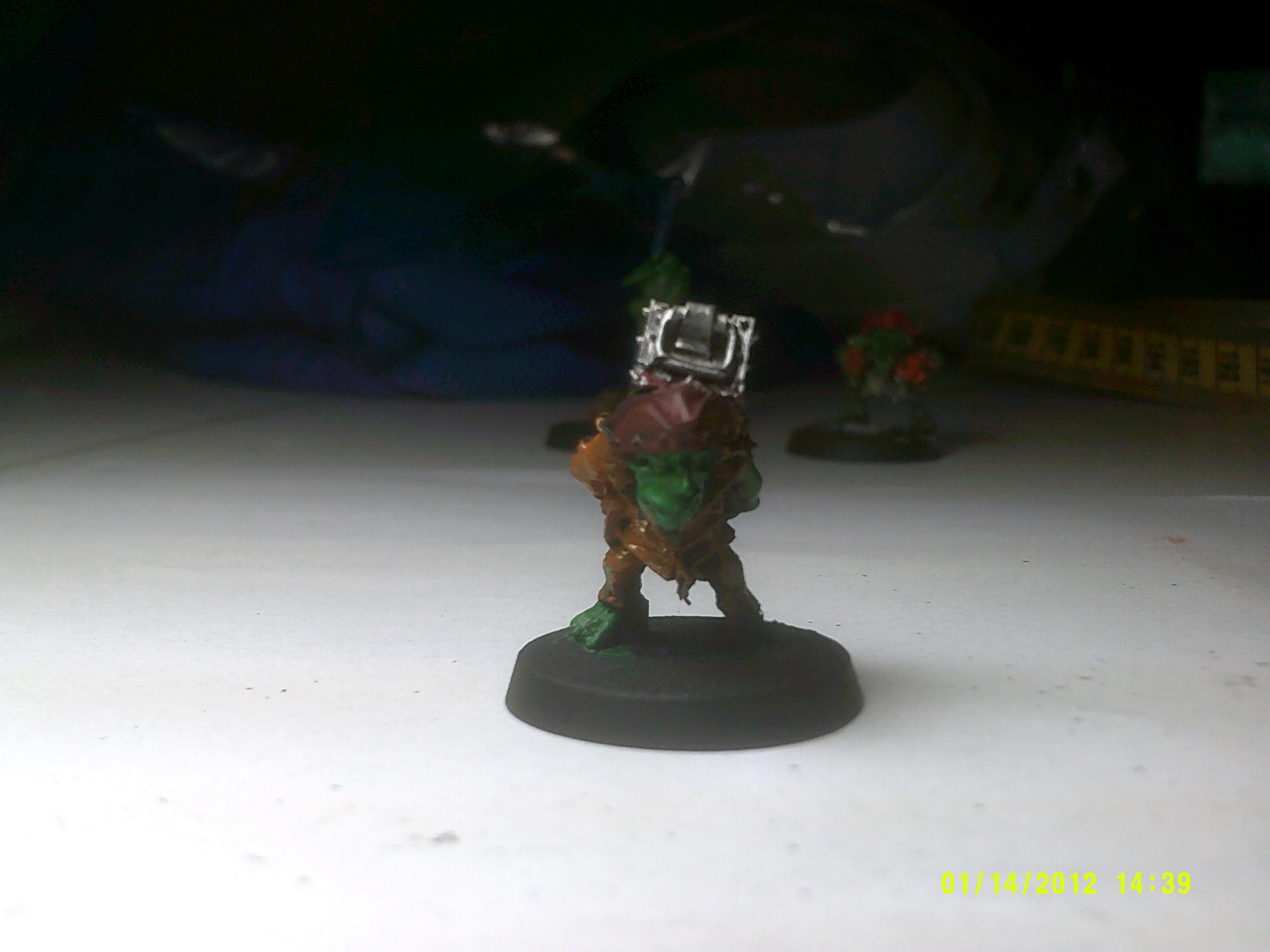 base coat on ammo runt with box of ammo on his back,