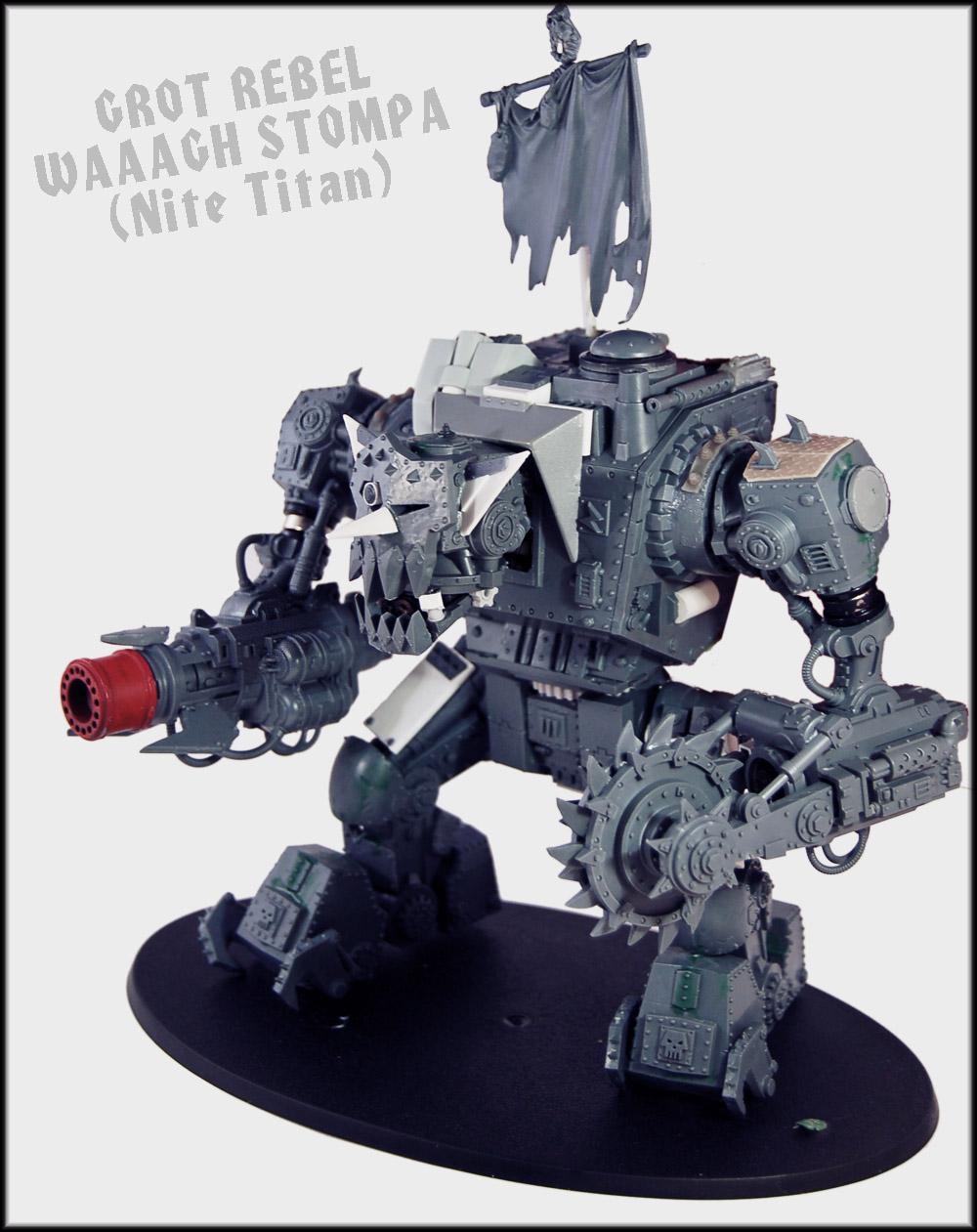 Gorkanaut, Gretchin, Grotanaut, Grots, Imperial Knight, Knight Titan, Morkanaut, Orks, Red Gobbo, Stompa, Titan, Warhammer 40,000
