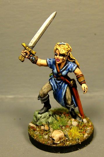 Dungeons And Dragons, Female Fighter, Pathfinders, Reaper Miniatures, Reaper Minis, Rpg