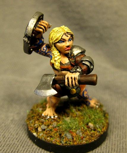 Dungeons And Dragons, Female Dwarf Barbarian, Pathfinders, Reaper Miniatures, Reaper Minis, Rpg