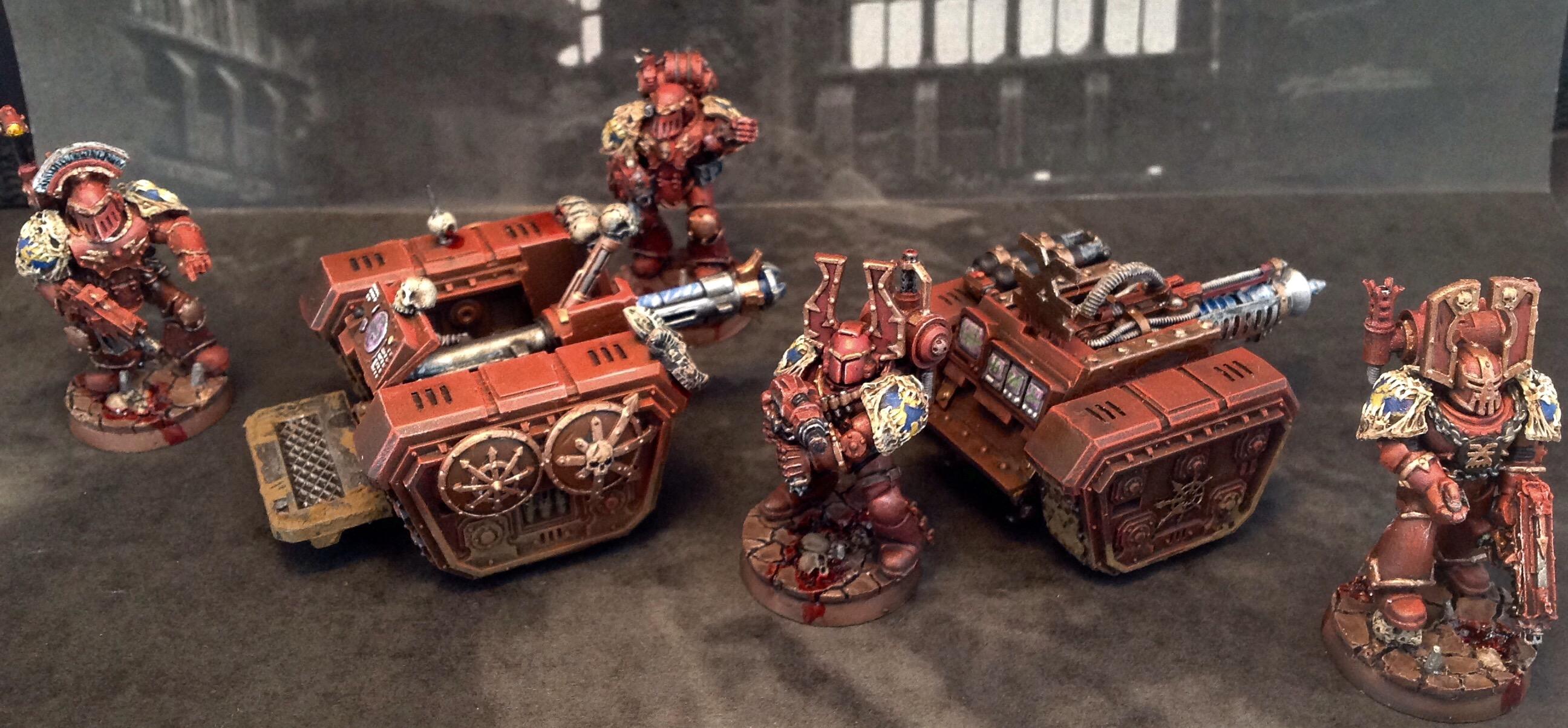 30k, Chaos, Chaos Space Marines, Khorne, Rapier, Space, Space Marines, Squad, Warhammer 40,000