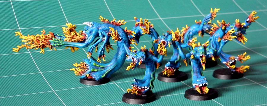 Age Of Sigmar, Battle, Chaos, Chaos Daemons, Chaos Daemons Of Tzeentch, Daemons Of Tzeentch, Flamers, Flamers Of Tzeentch, Tzeentch, Warhammer 40,000, Warhammer Battle, Warhammer Fantasy, Warp