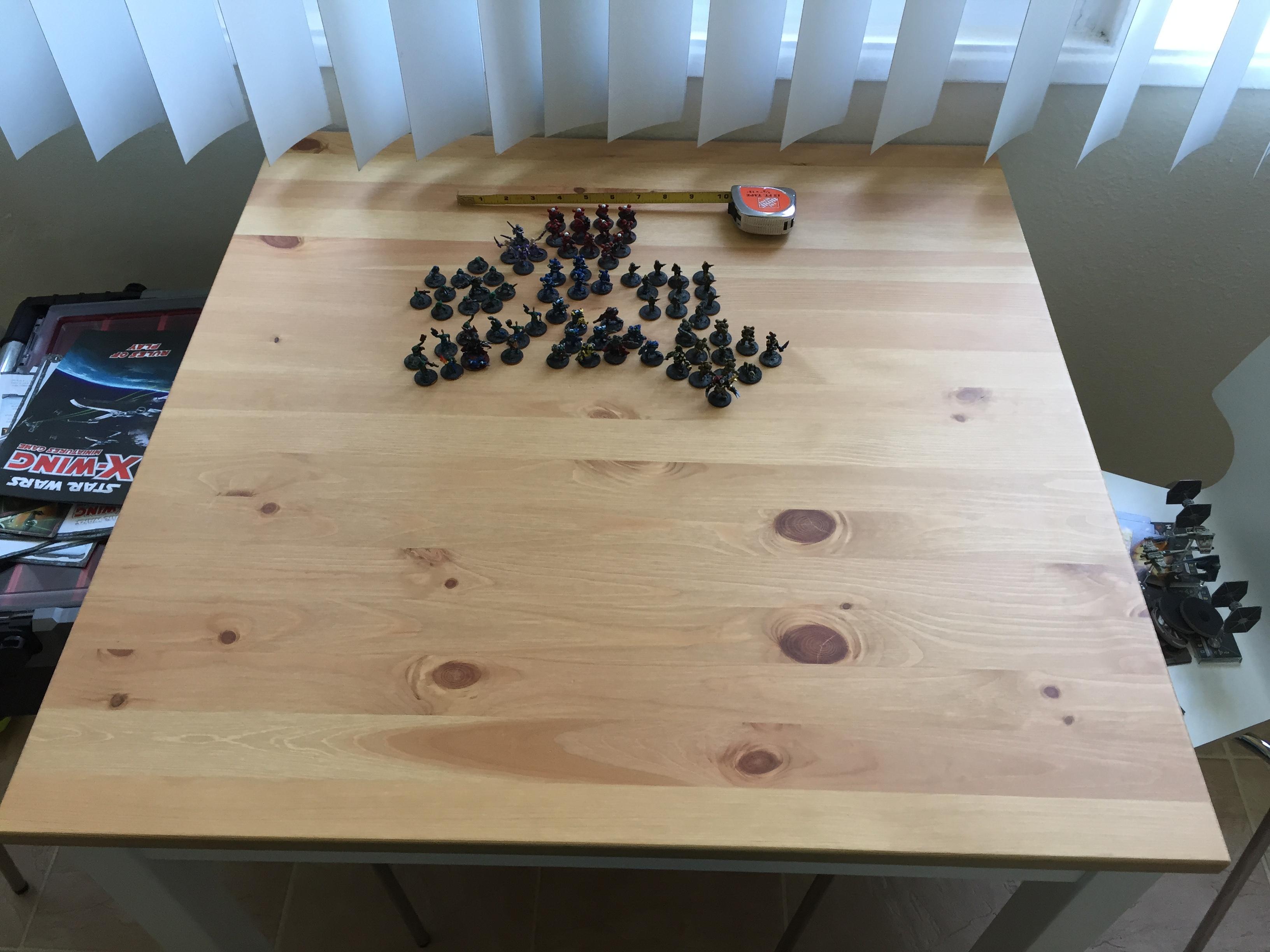 This is how they look on a (almost) 2.5 foot^2 table