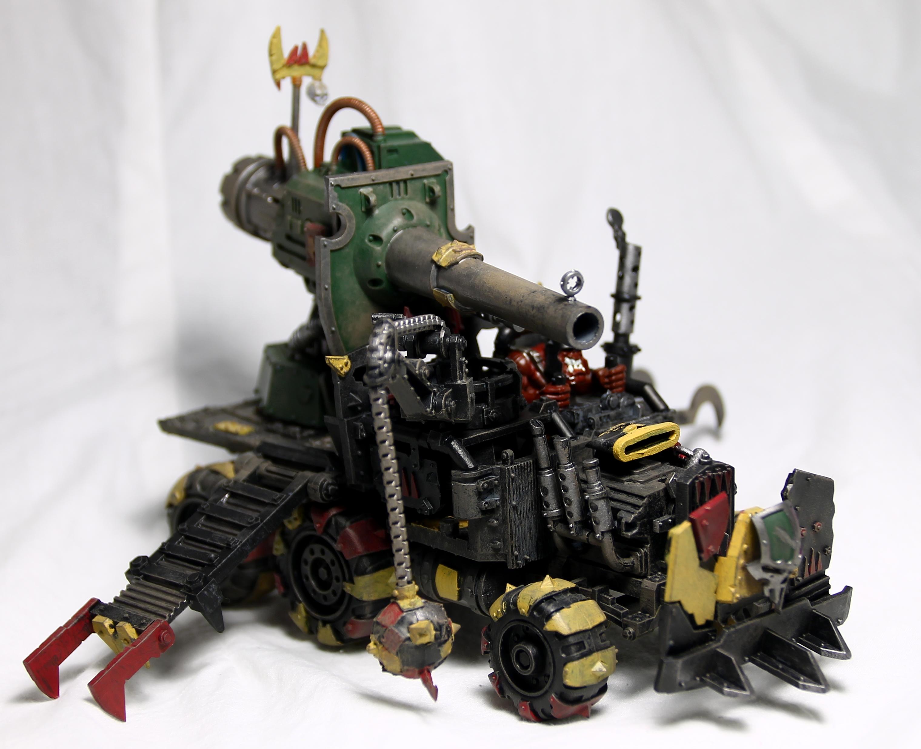 Imperial Knight Crusader, Looted, Rapid-fire Battle Cannon, Red Ork, Truck, Trukk Boyz