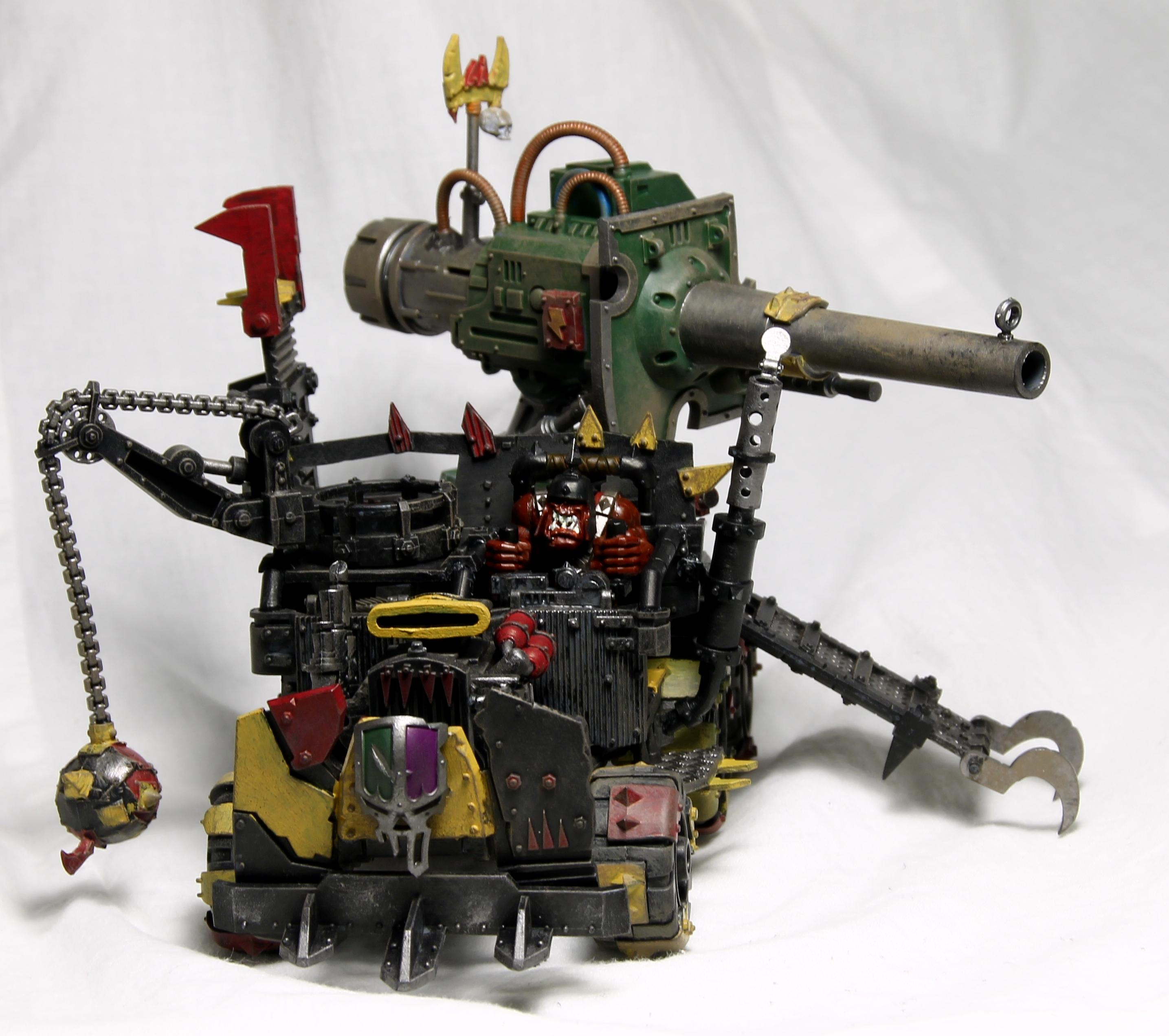 Imperial Knight Crusader, Looted, Rapid-fire Battle Cannon, Red Ork, Truck, Trukk Boyz