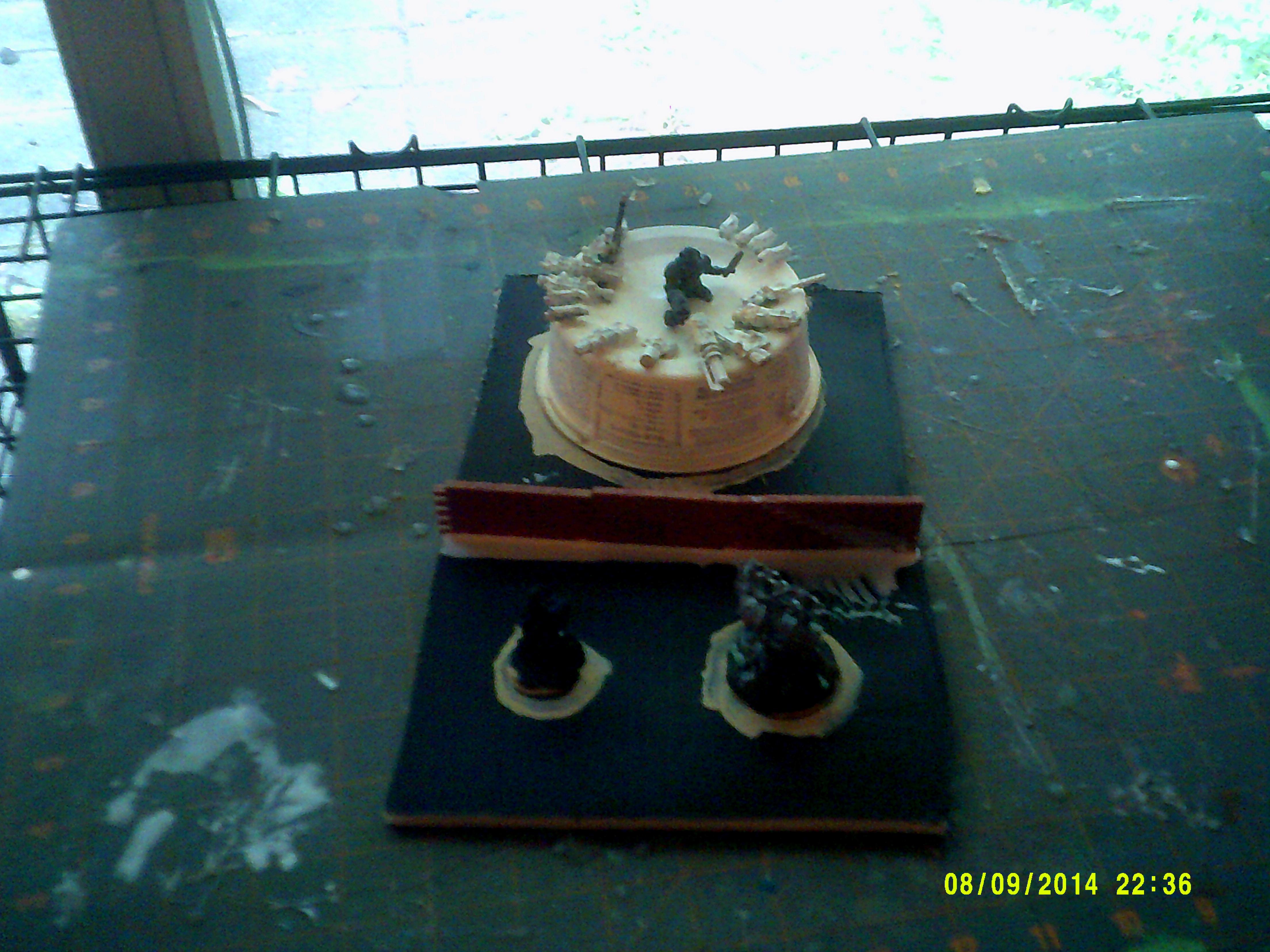 Diorama piece with models on it