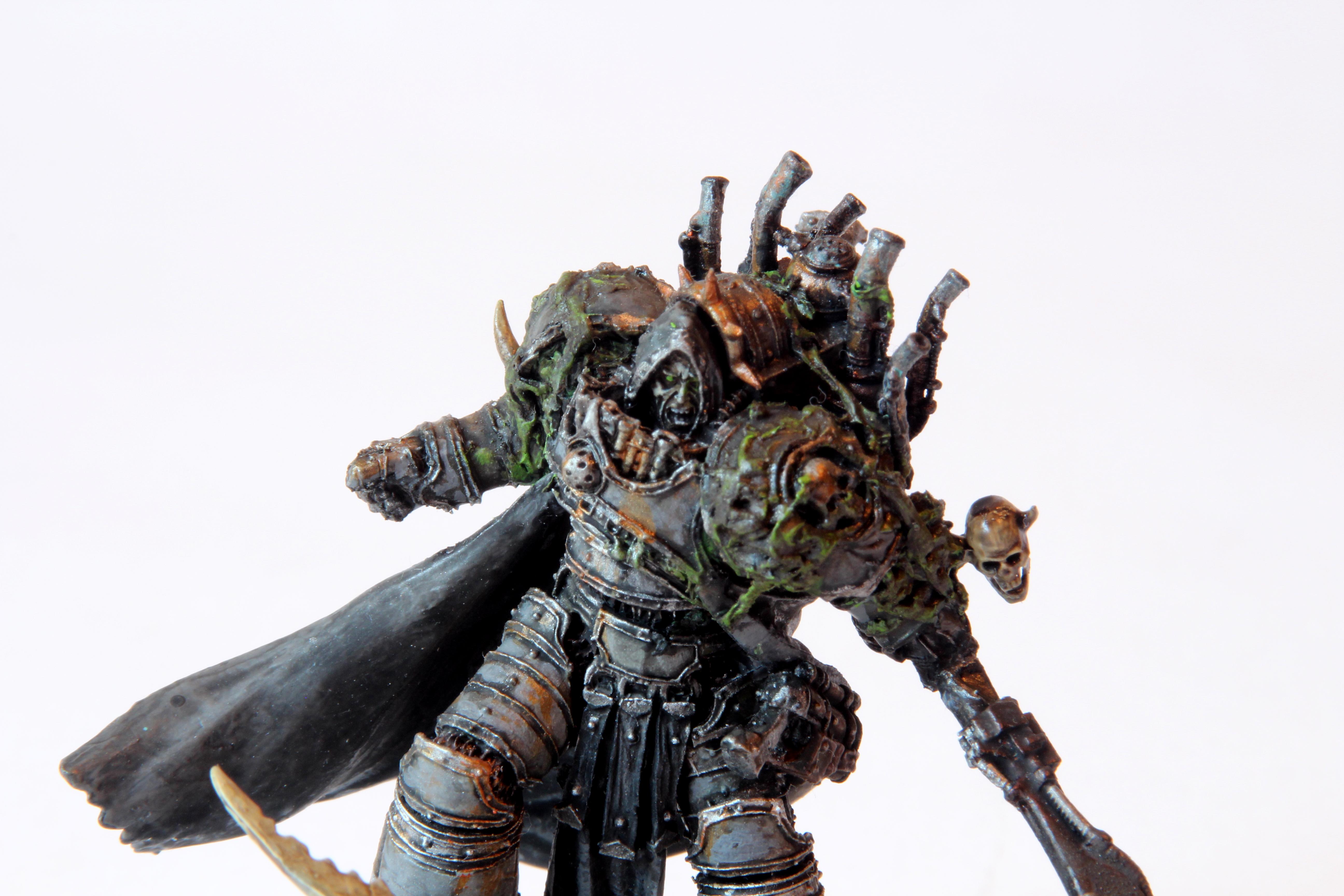 14th Legion, 30k, Barbarn Plate, Conversion, Count The Seven, Death Guard, Death Lord, First Son Of Nurgle, Forge World, Greenstuff, Horus Heresy, Lord Of Barbarous, Mortarion, Nurgle, Primarch, Prince Of Decay, Reaper, Silence, Skull, Warhammer Fantasy