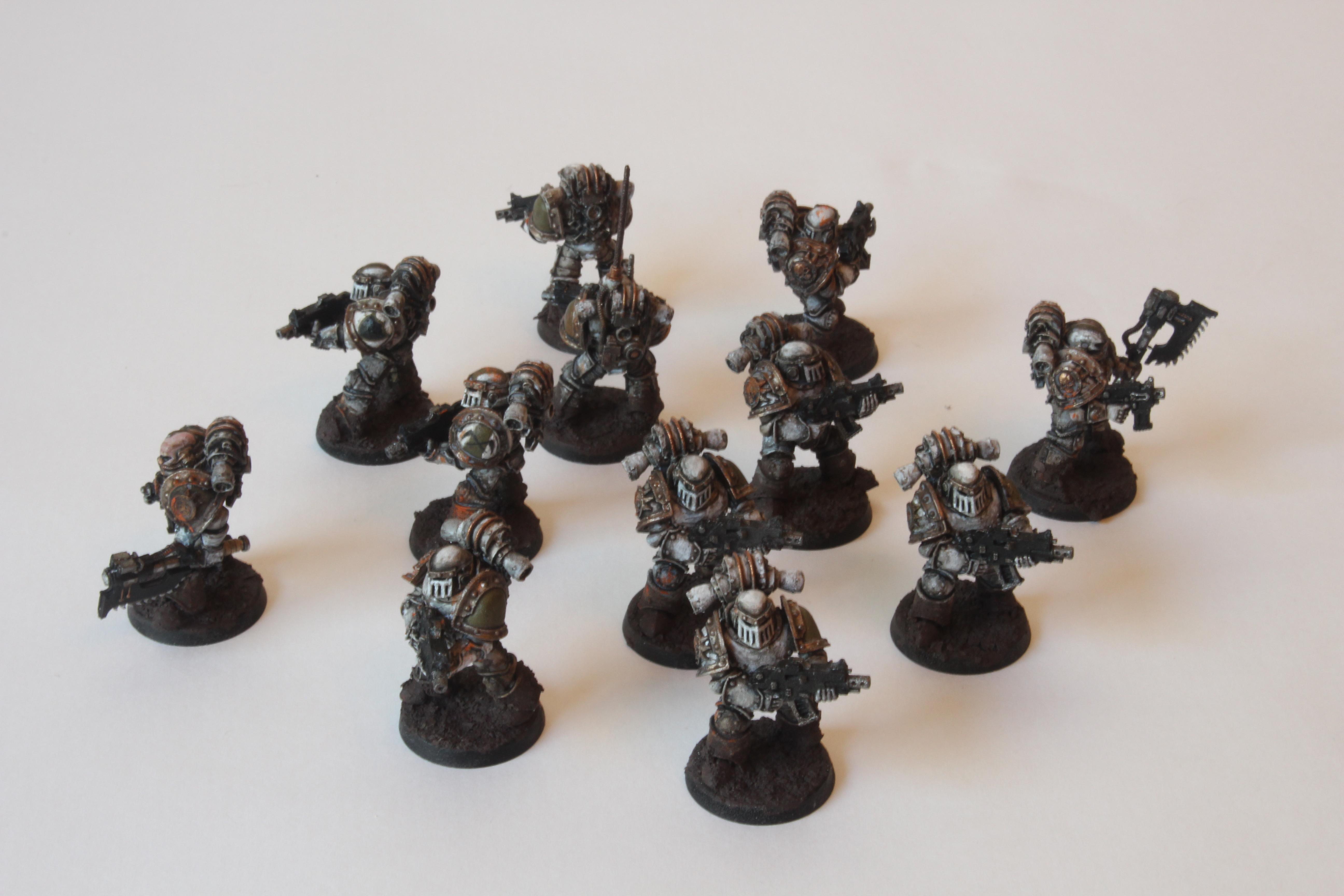 14th Legion, 30k, Bolters, Chaos Space Marines, Death Guard, Forge World, Frag Grenades, Horus Heresy, Nuncio-vox, Nurgle, Power Armor, Power Axe, Tactical Squad, Troops