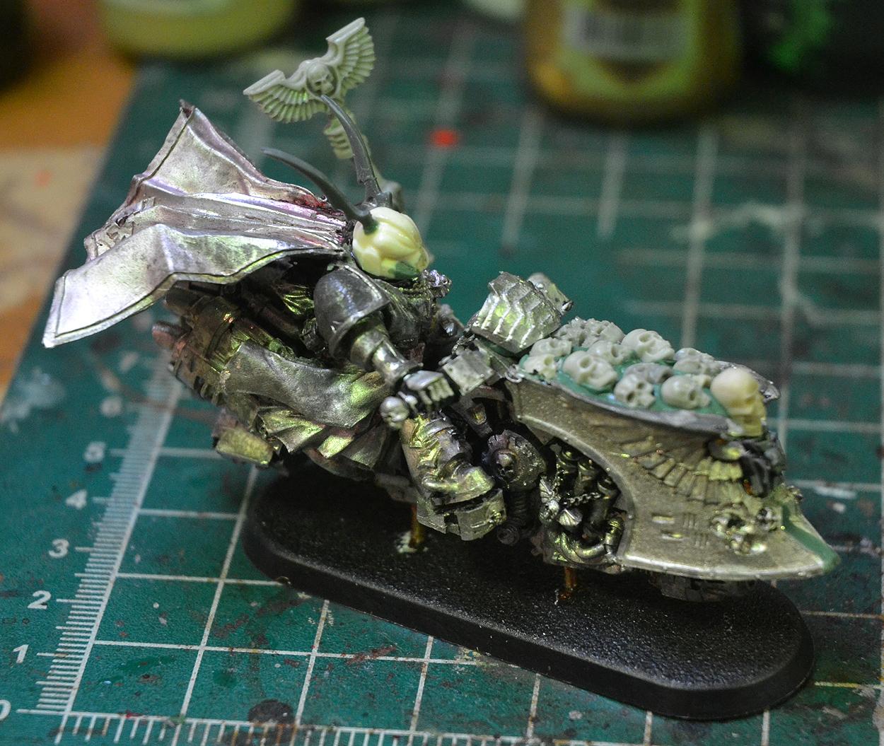 Bike, Chaplain, Mantis Warriors, Space Marines, Warhammer 40,000, Work In Progress