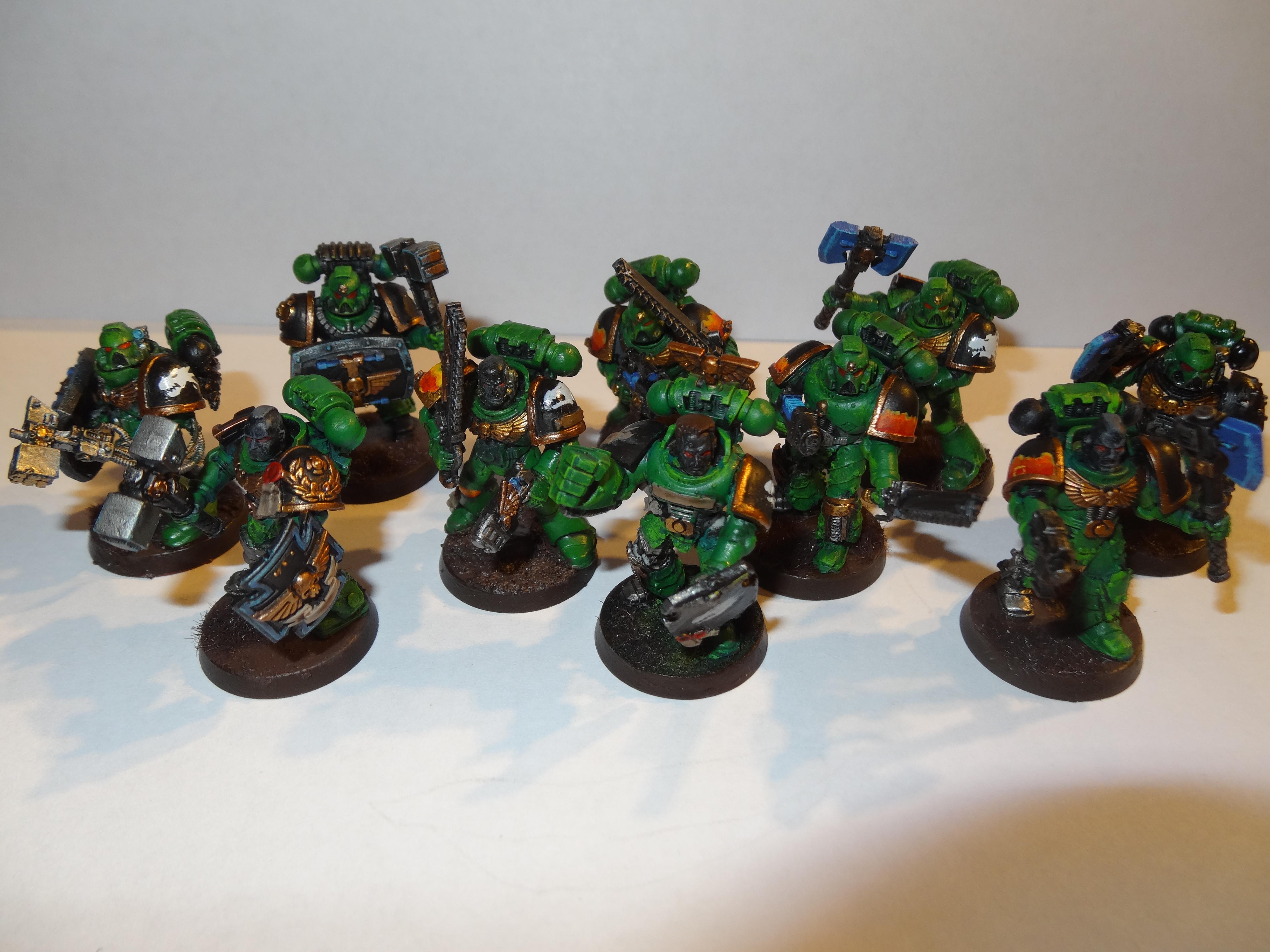 Vanguard Veterans, Salamanders, Kromlech Legs, Space Marine Veterans