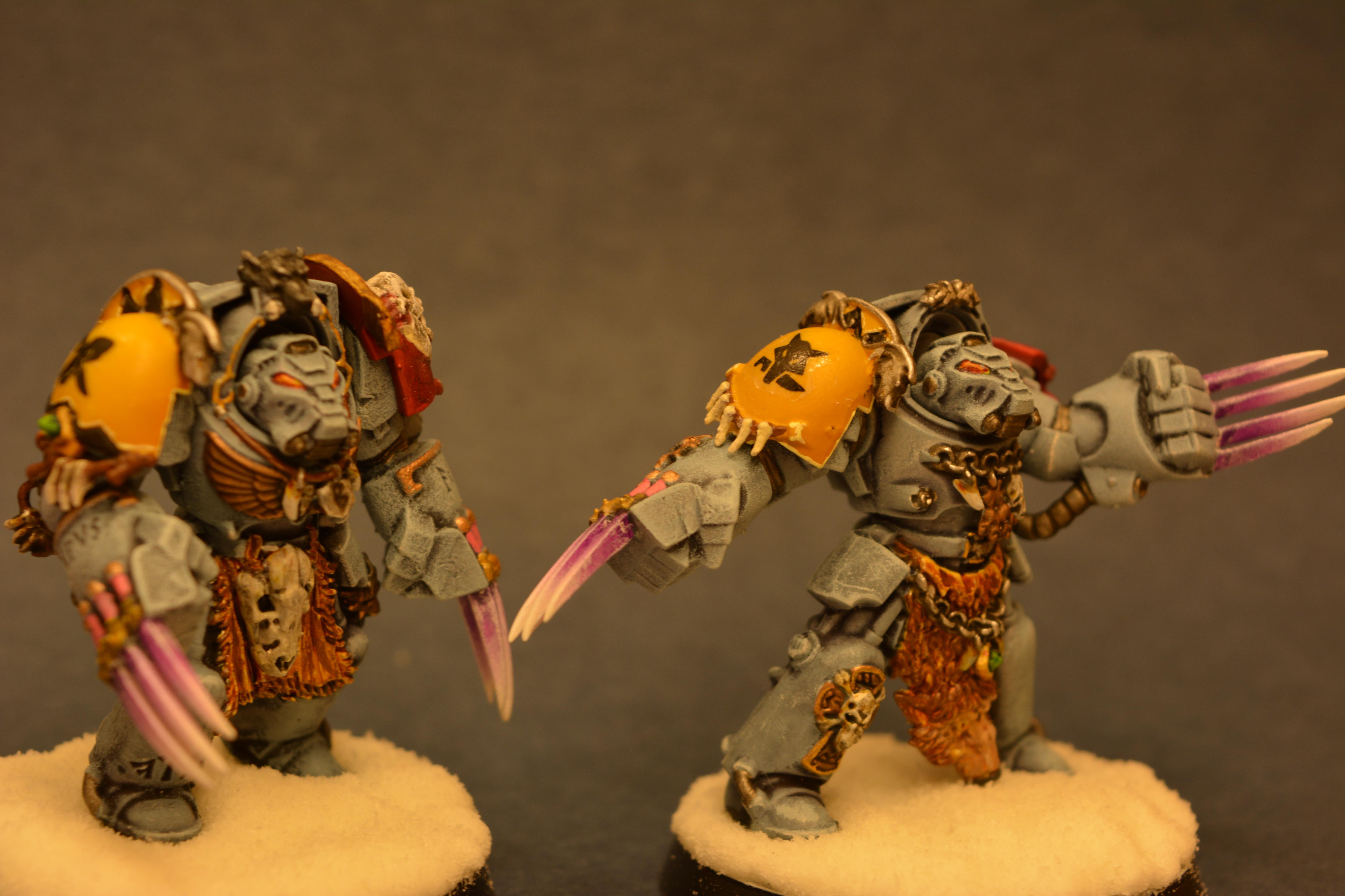Lightning Claws, Puppies, Space Wolves, Terminator Armor