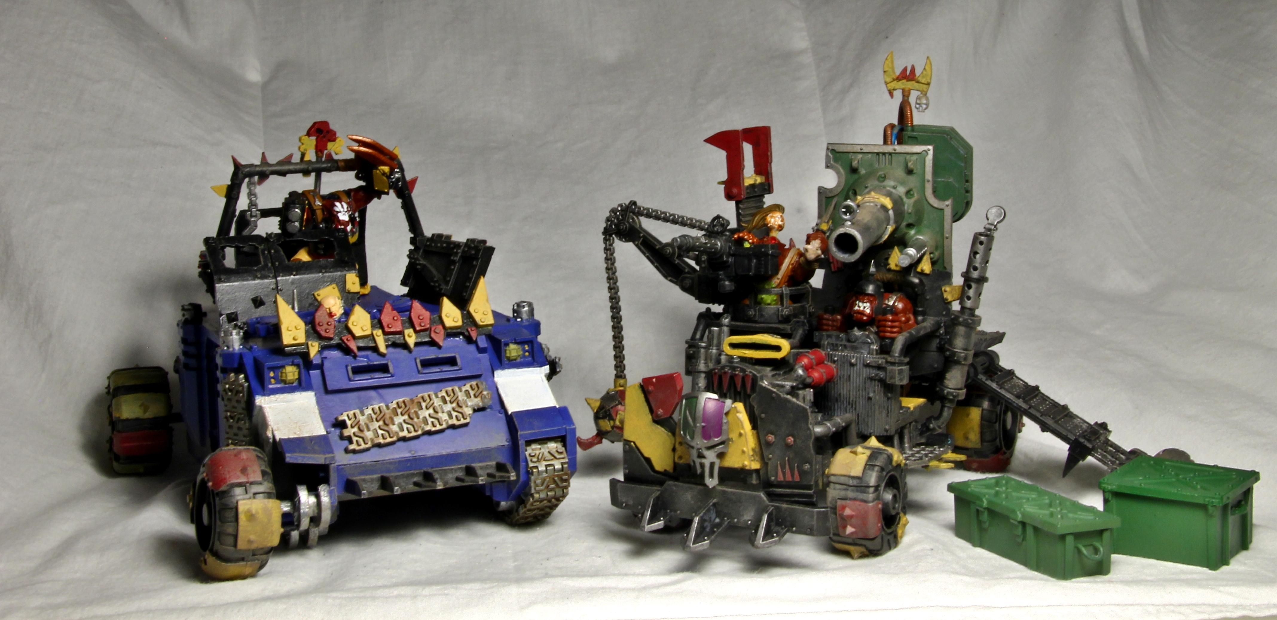 Imperial Knight Warden, Loot, Looted, Orks, Red, Rhino, Tank, Truck