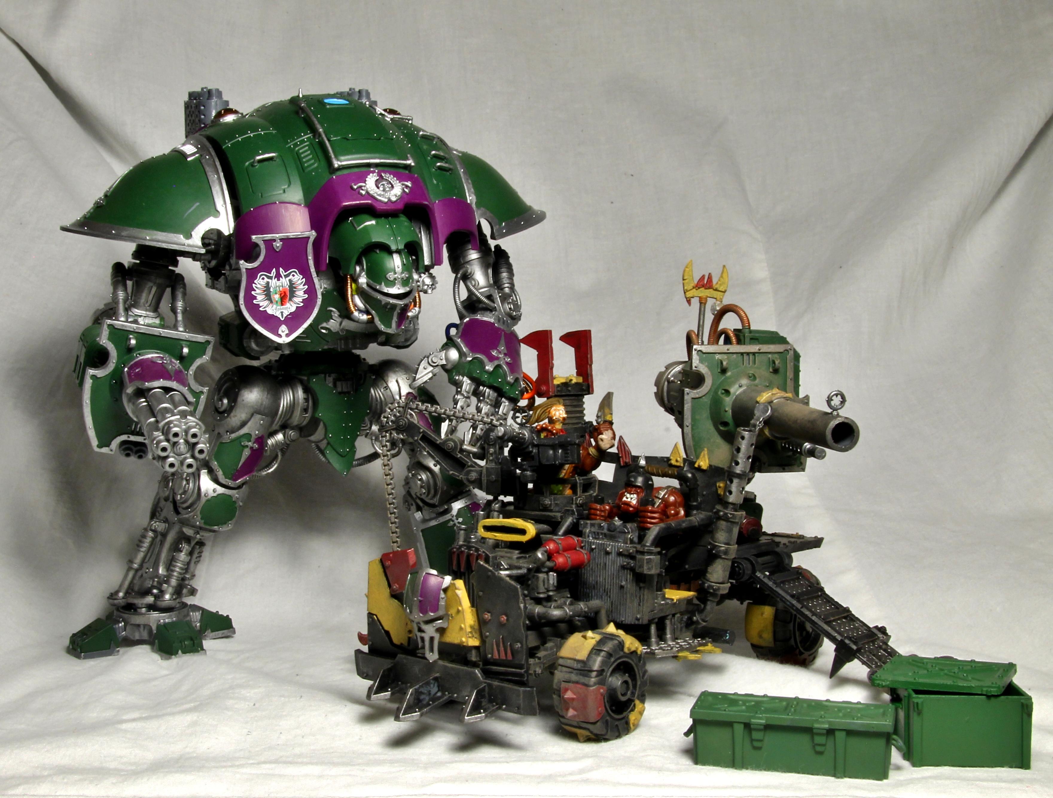 Imperial Knight Warden, Loot, Looted, Orks, Red, Rhino, Tank, Truck, Trukk Boyz, Work In Progress